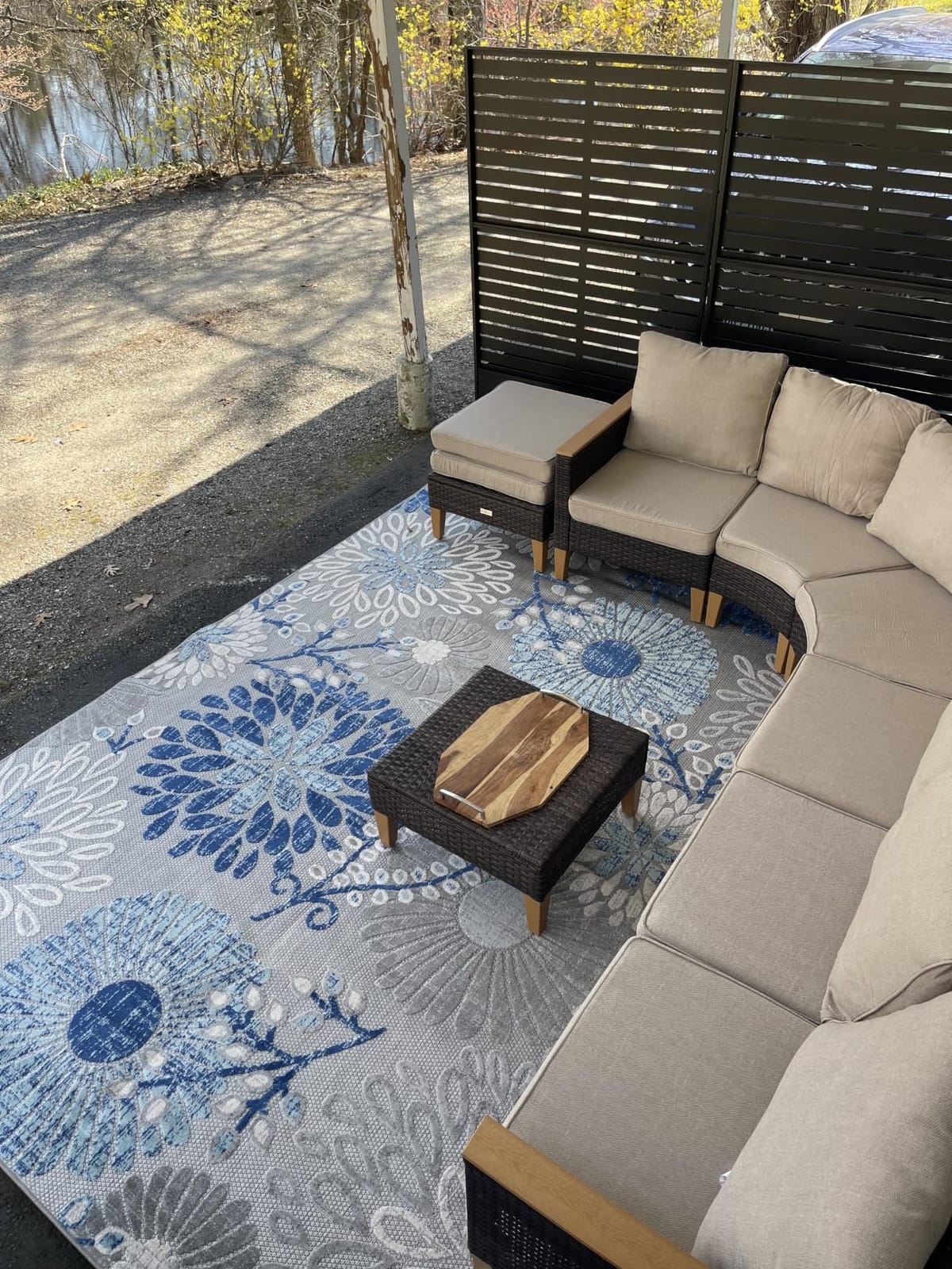 SAFAVIEH Washable Rug Outdoor Cabana Collection - 8' x 10', Cream & Red, Non-Shedding & Easy to Clean, Ideal for Patio, Backyard, Mudroom (CBN832A) customer photo 1