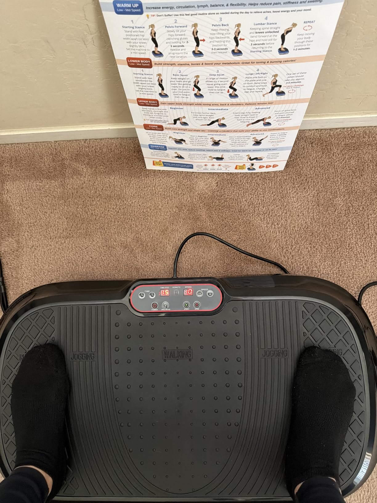 Lifepro Waver Vibration Plate Exercise Machine with 99 Speeds & 10 Presets | Resistance Bands, Non-Slip Surface, 330 lbs Capacity customer photo 2