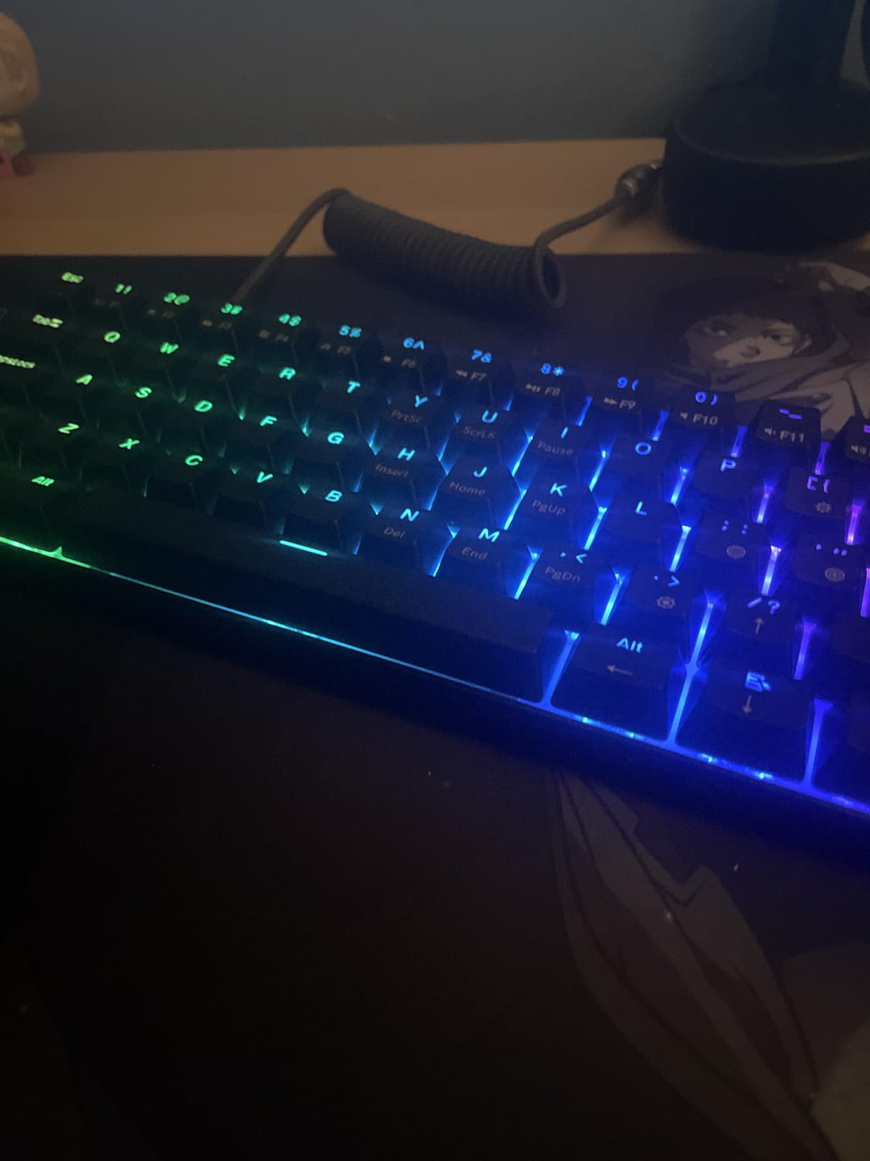 RK ROYAL KLUDGE RK61 Wireless Mechanical Keyboard, 60% Percent RGB, White | 60% RGB Gaming Keyboard with Bluetooth/2.4GHz/Wired, Hot Swappable 61 Keys Ultra-Compact for Win/Mac/PC, Linear Red Switch customer photo 2