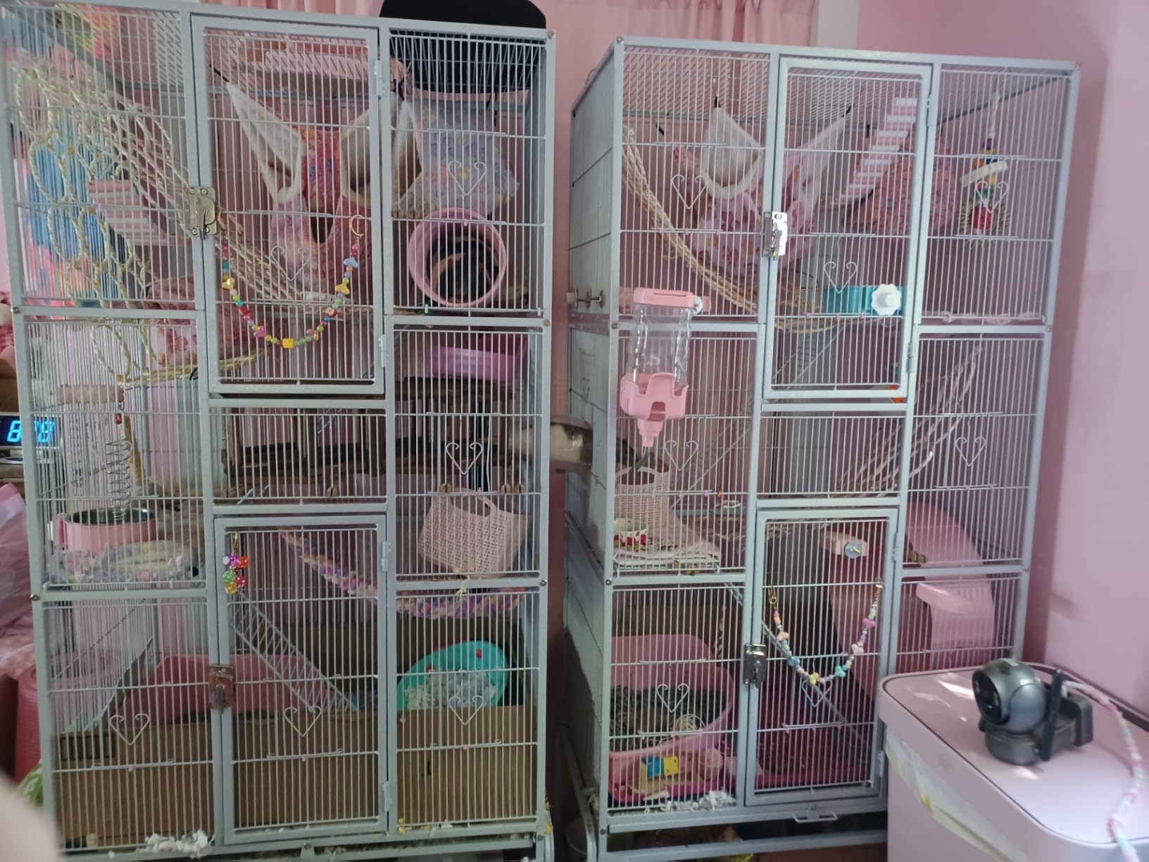 Yaheetech 69-Inch Extra Large Wrought Iron 3 Levels Ferret Chinchilla Sugar Glider Squirrel Small Animal Cage with Cross Shelves and Ladders, Black customer photo 1