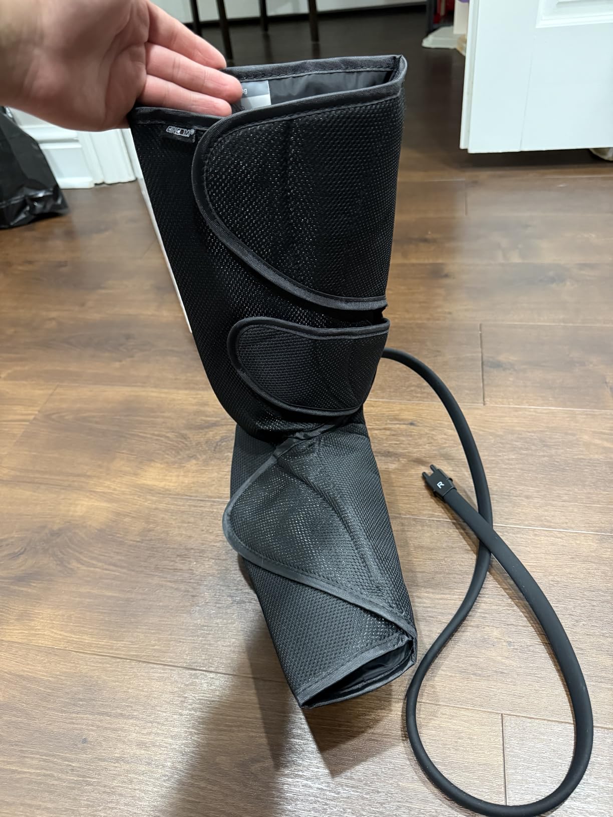 CINCOM Leg Massager for Circulation and Pain Relief FSA - HSA | Air Compression Calf Foot Leg Massagers with 2 Modes 3 Intensities Adjustable Leg Wraps Gifts (with 2 Extensions) customer photo 1