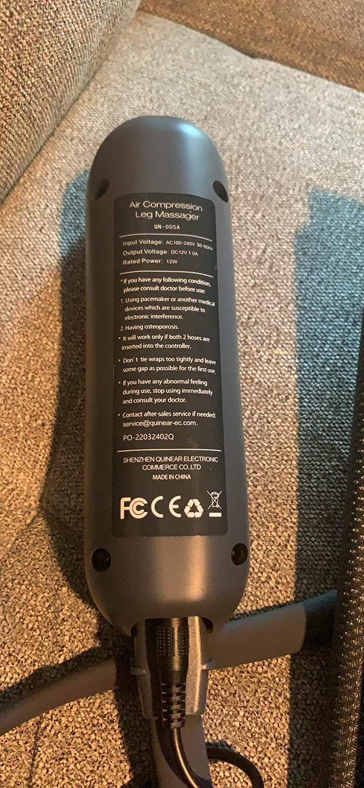 QUINEAR Air Compression Leg Massager for Circulation & Pain Relief, Calf Massagers with 2 Modes & 3 Intensities, Sequential Compression Device (SCD) for RLS, Edema, FSA-HSA - Ideal Gift customer photo 1