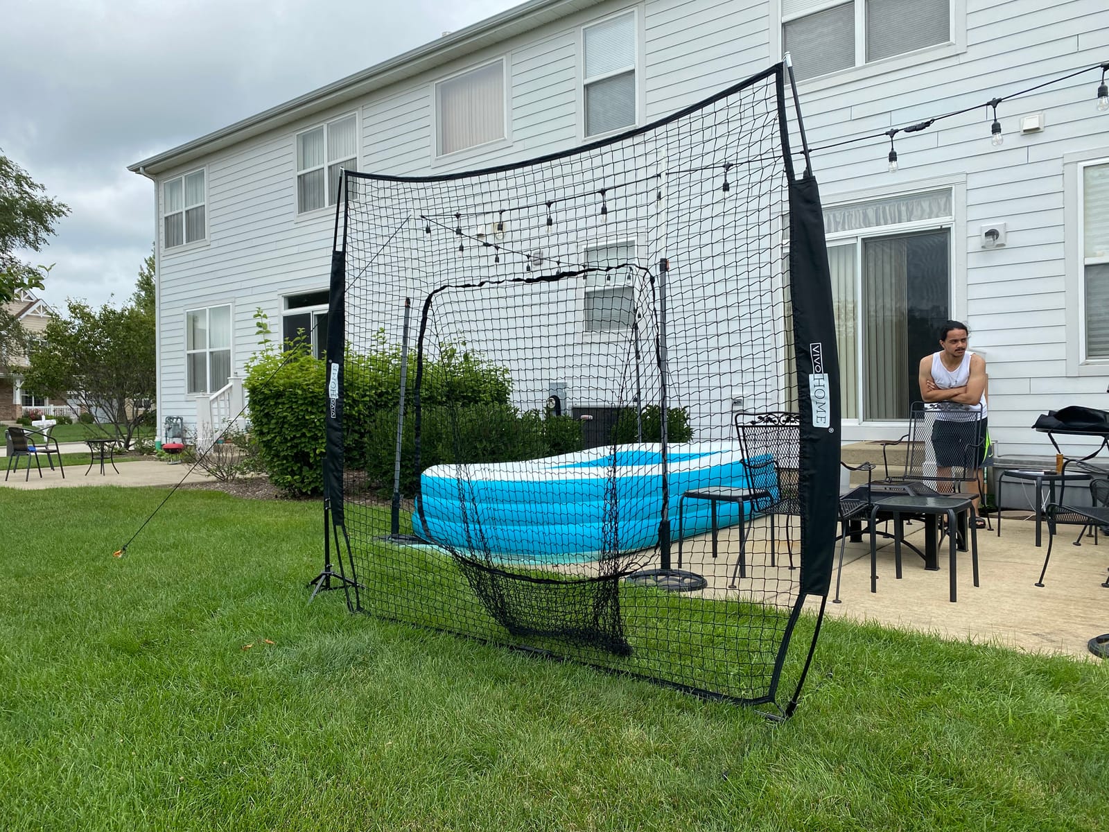 VIVOHOME Baseball & Softball Training Net with Batting Tee, 7 x 7 ft. customer photo 2