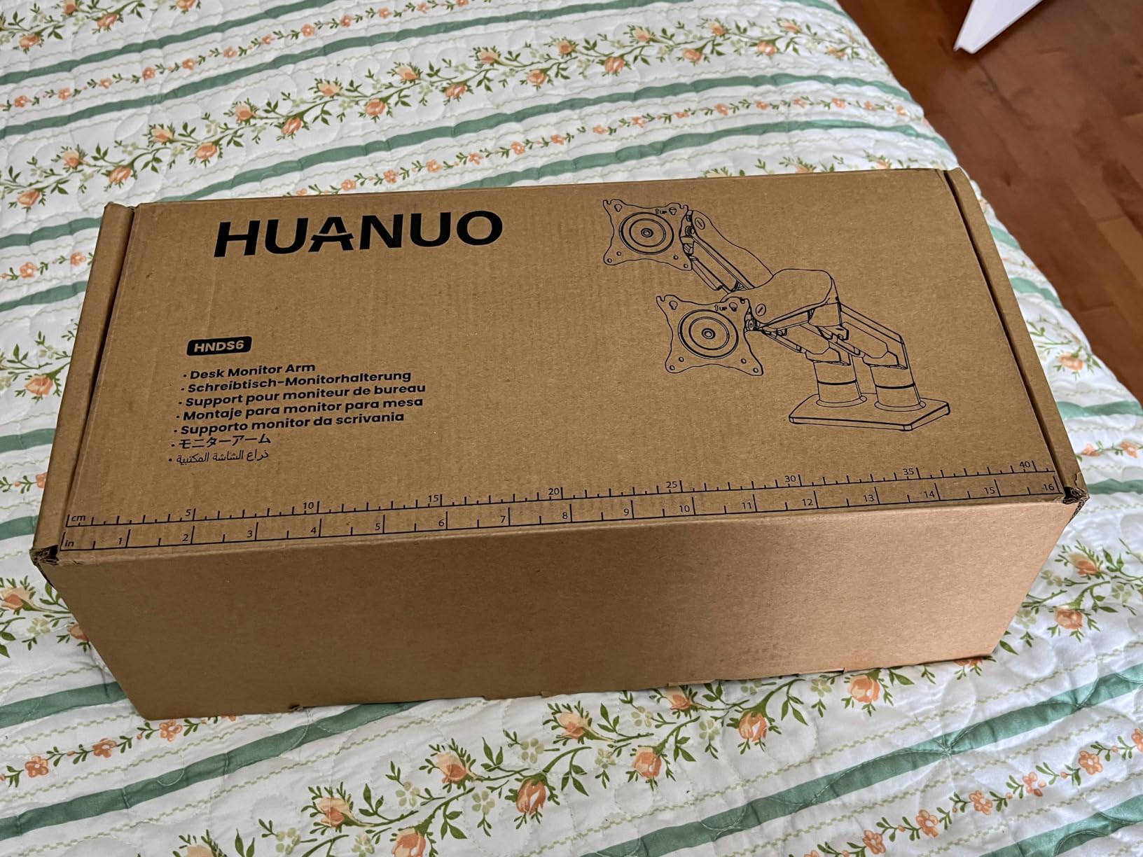 HUANUO FlowLift Dual Monitor Stand, Fully Adjustable Gaming Monitor Desk Mount for 13-32 inch Computer Screens, Full Motion VESA 75x75/100x100 with C-Clamp & Grommet Base, Each Arm Holds 4.4 to 19.8 lbs customer photo 2