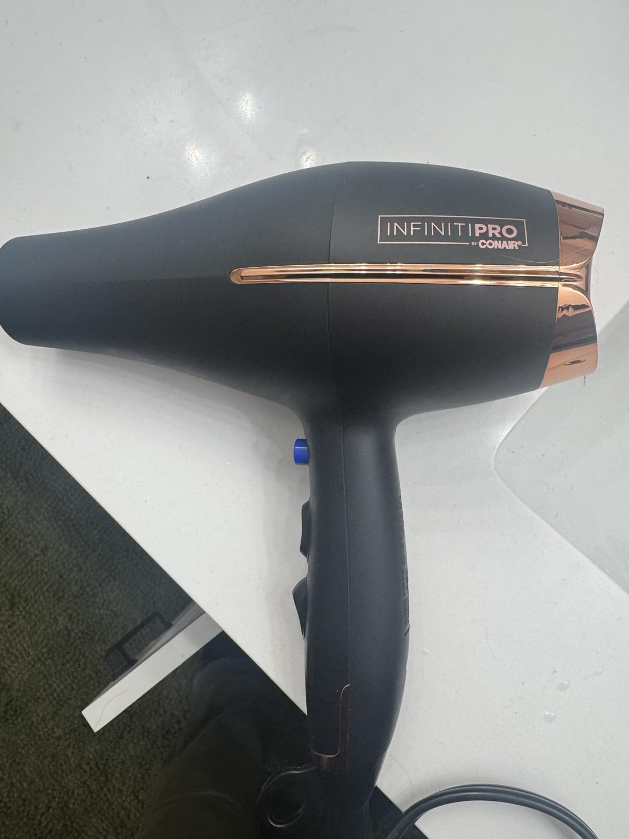 Conair InfinitiPRO Hair Dryer with Diffuser & Concentrator, 1875W, Ceramic blow dryer for all hair types with no-slip grip, multiple heat/speed settings, and a 6-foot cord for flexible styling customer photo 1