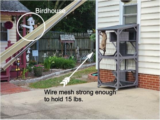 Aivituvin Cat House Outdoor Catio Cat Enclosures on Wheels 70.9