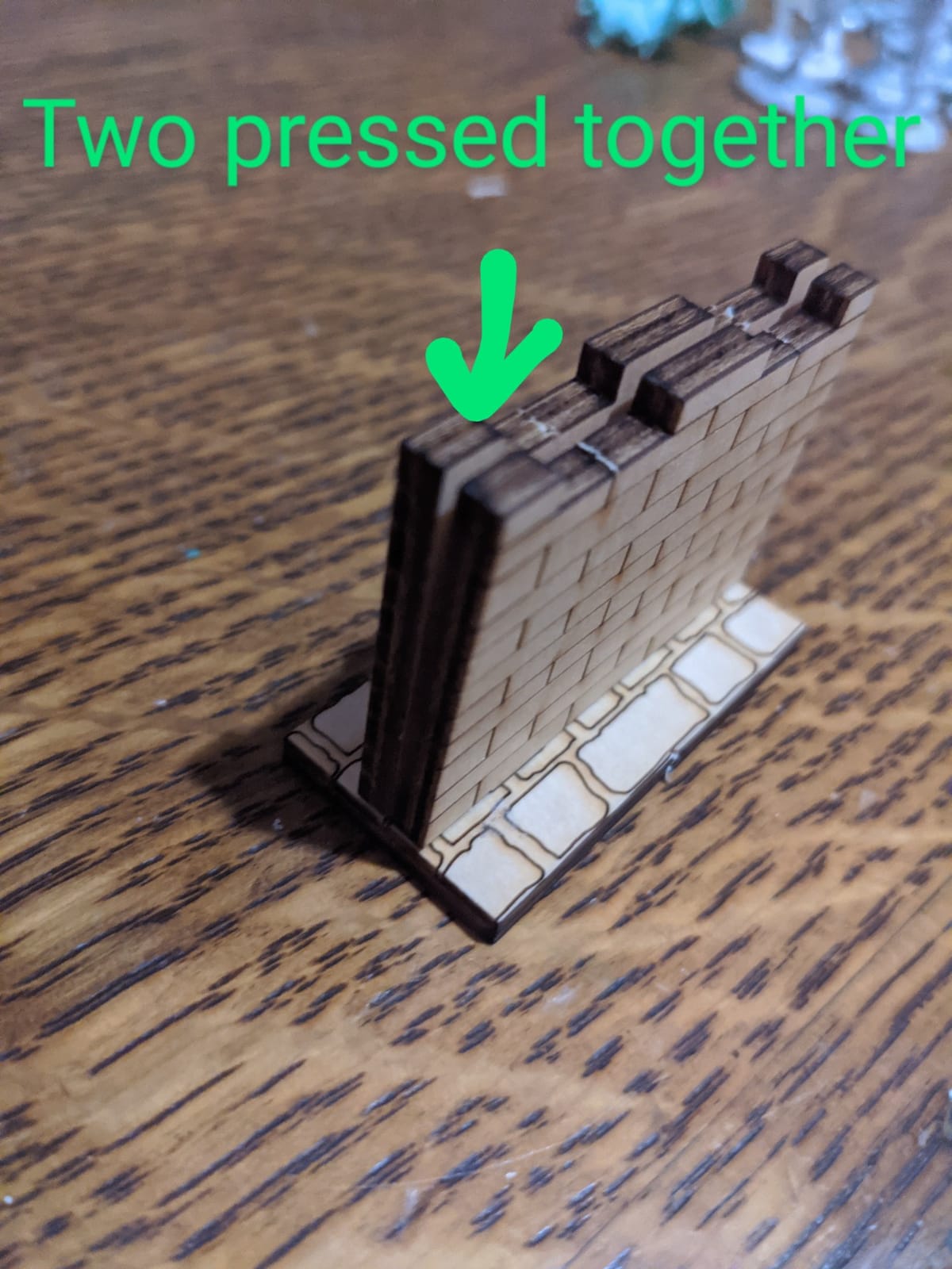 CZYY DND Dungeon Walls, 16PCS Wooden Modular Terrain Set | Straight Walls, Flexible Corners, T and Cross Junctions & Door, 28 mm Scale, Birch Plywood, For RPG Battle Maps customer photo 1