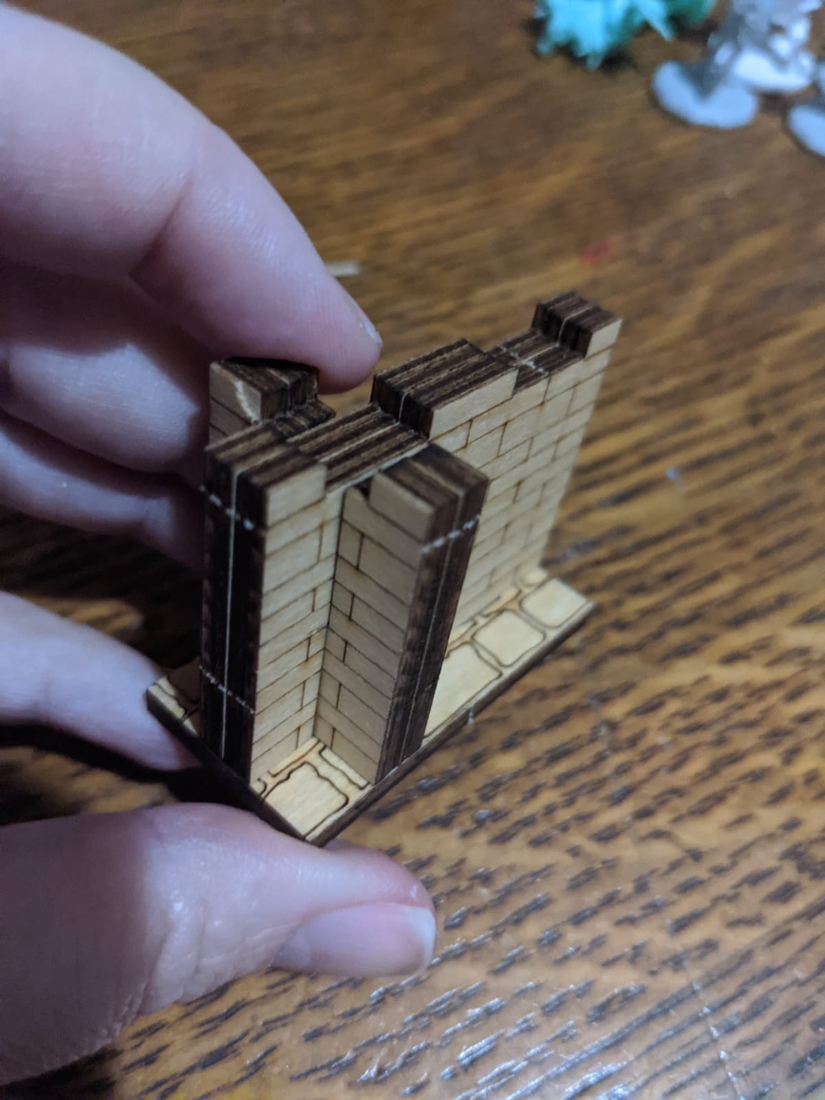 CZYY DND Dungeon Walls, 16PCS Wooden Modular Terrain Set | Straight Walls, Flexible Corners, T and Cross Junctions & Door, 28 mm Scale, Birch Plywood, For RPG Battle Maps customer photo 2