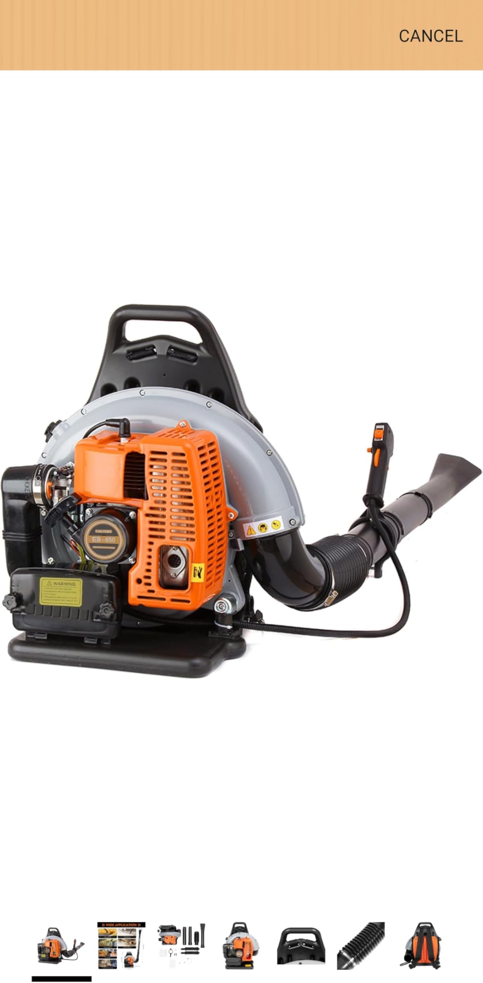 Backpack Gas Powered Leaf Blower, Commercial 850CFM 63CC 4.3HP Gasoline Blower customer photo 2