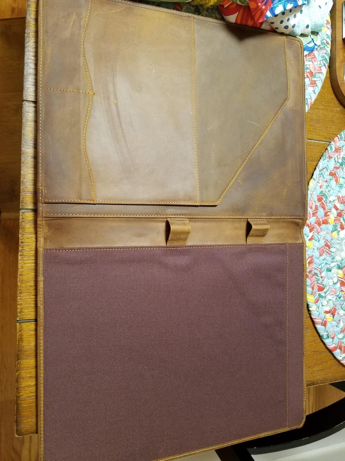 Jack&Chris Leather Portfolio, A4 Document Folder Legal Pad Padfolio, Professional Writing Letter Notepad Clipboard Sleeve Organizer, Resume Folio Binder for Men & Women, JC1823 customer photo 2