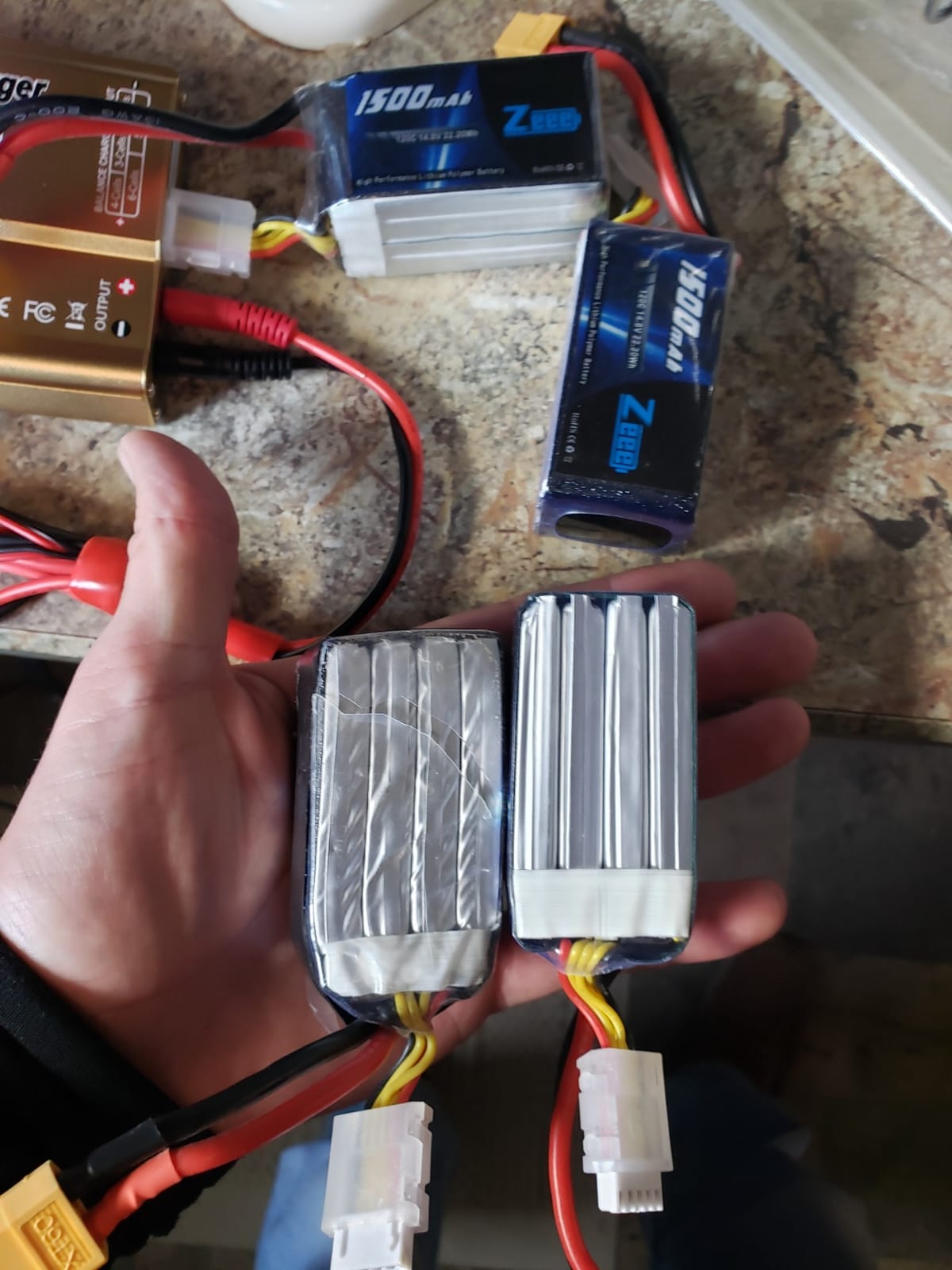 Zeee 4S Lipo Battery 1500mAh 14.8V 120C Graphene Battery with XT60 Plug for FPV Drone Quadcopter Helicopter Airplane RC Boat RC Car RC Models(2 Pack) customer photo 1