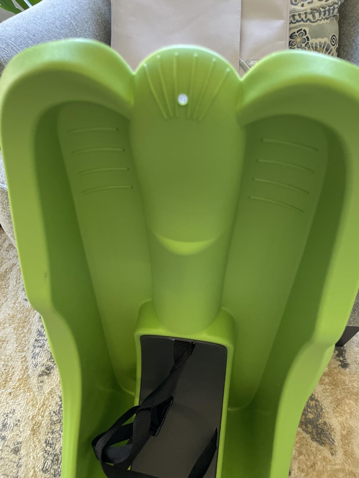 Gizmo Riders Baby Rider, Toddler Sled - 3-Point Harness, Anti-Slip Seat, Retractable Tow Strap, Durable Plastic, Ideal for 6 Months to 3 Years, Supports Up to 55 lbs, Winter Fun for Little Ones customer photo 1