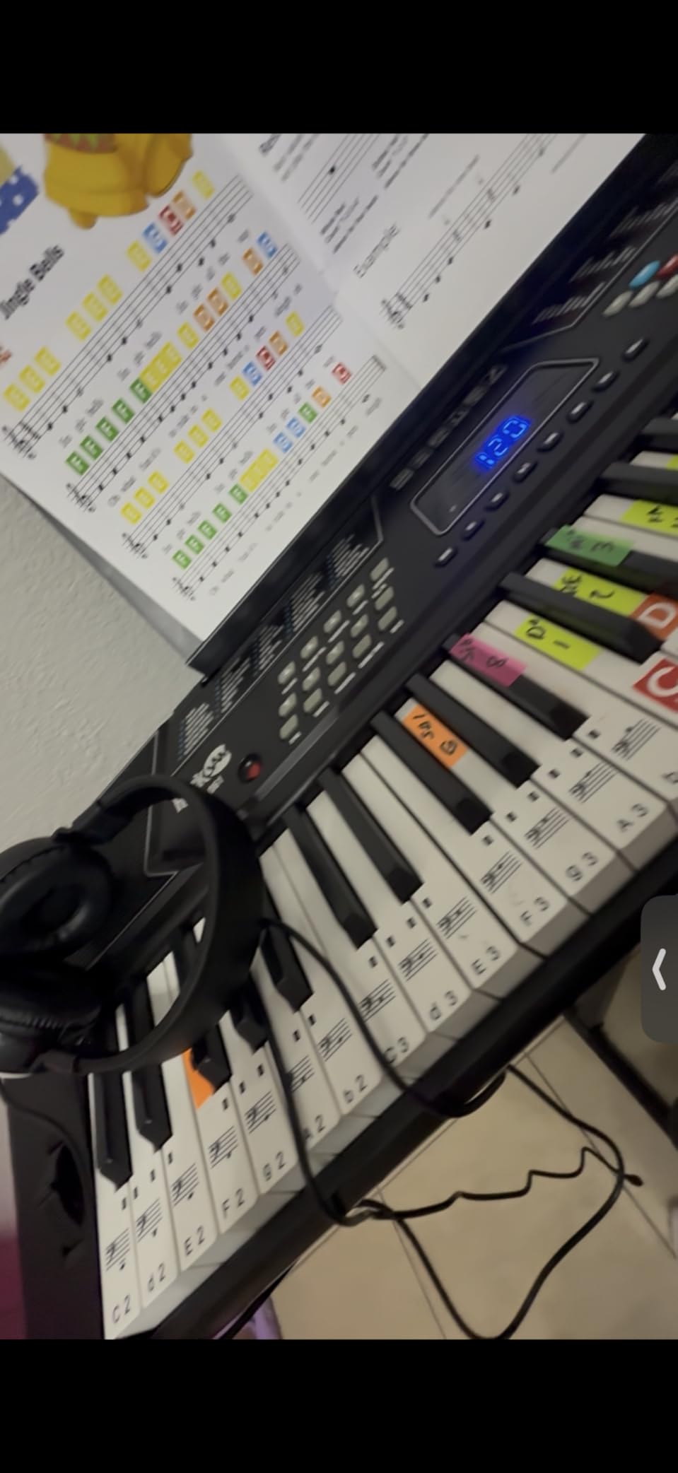 RockJam RJ5061 61 Key Keyboard Piano Kit with Stand, Bench and Headphones, Simply Piano Lessons and Note Stickers customer photo 1