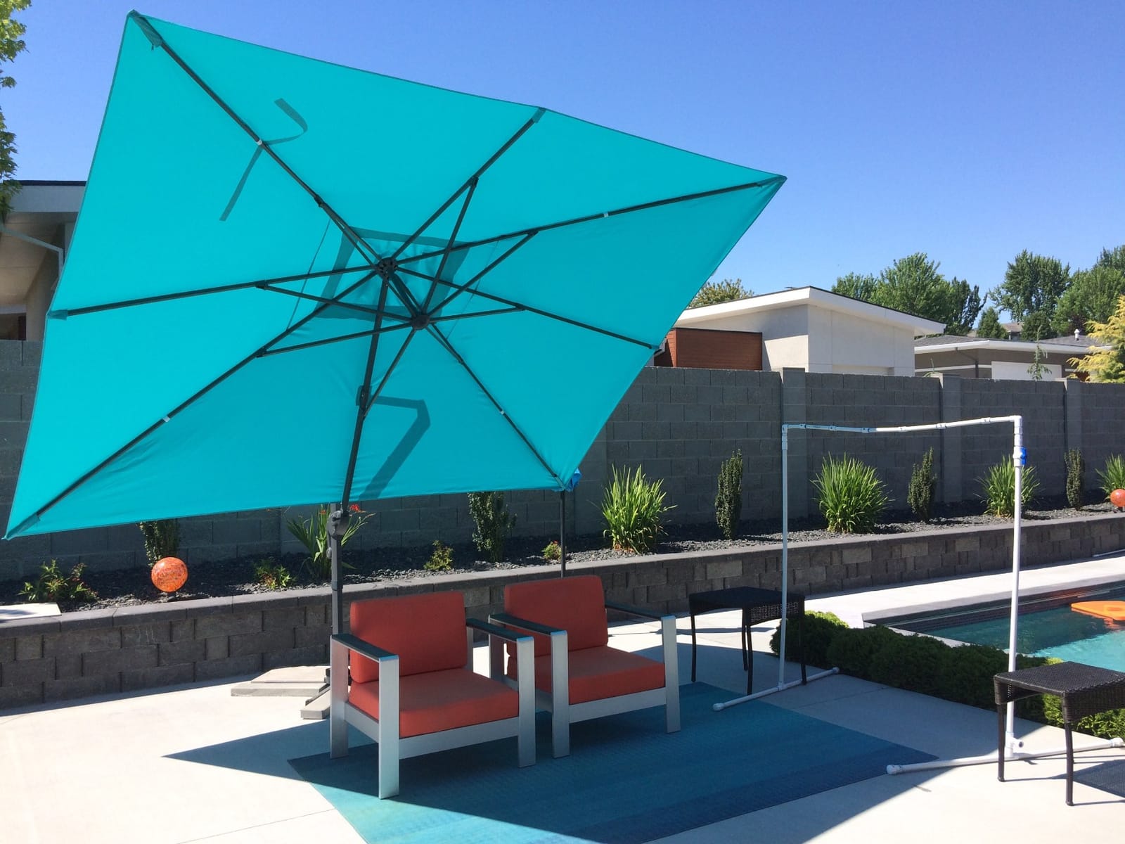 Sunnyglade 10x13Ft Cantilever Patio Umbrella Rectangular Deluxe Offset, Tan | 360 Rotation, UV-Resistant Waterproof, 4-Level Tilt, Sturdy Aluminum Frame customer photo 1