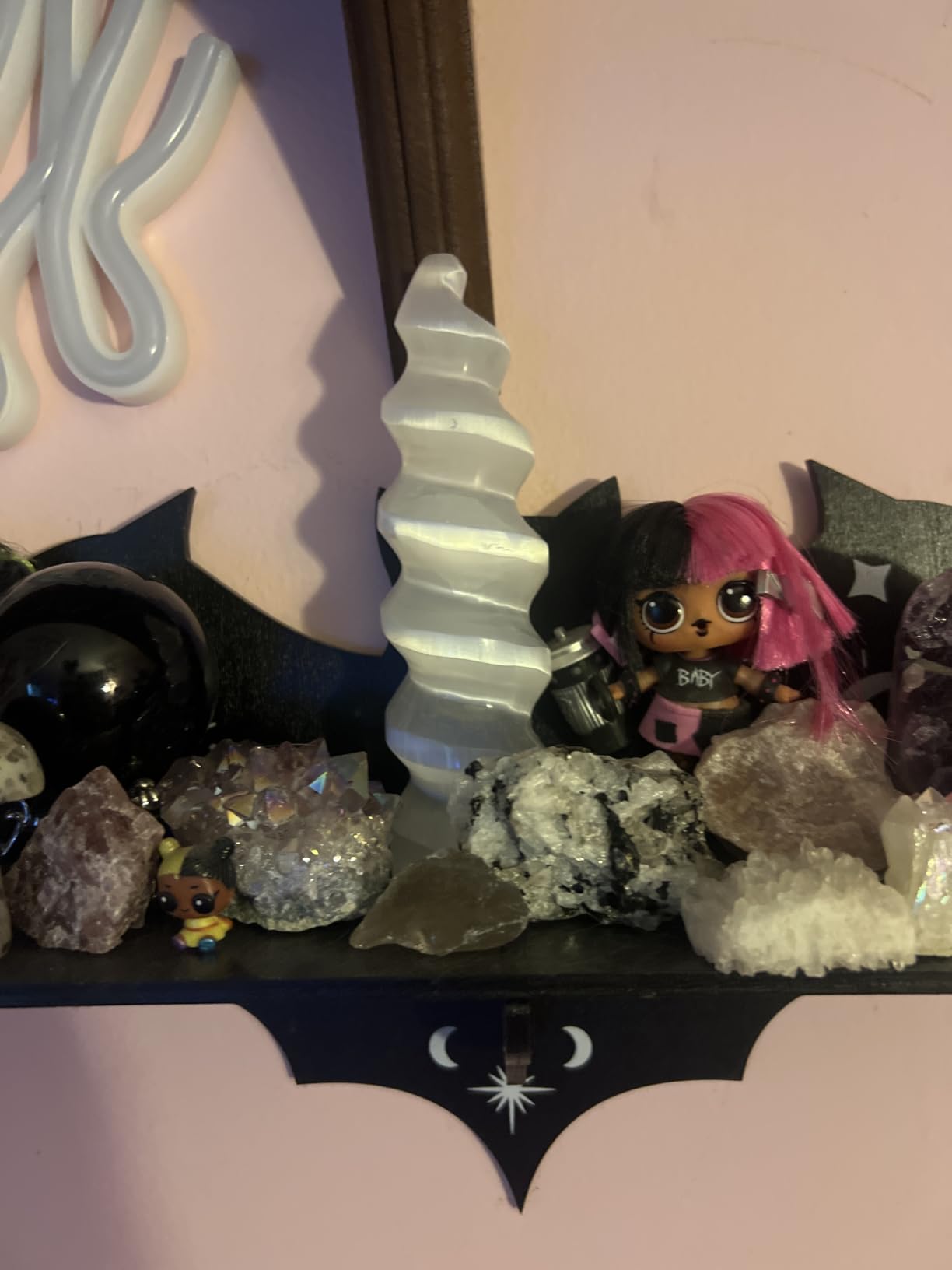 AMOYSTONE Selenite Crystal Tower Large Spiral Wands Healing Stones Chakra for Meditation 6