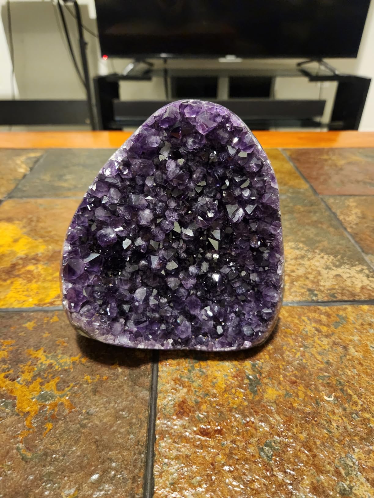 Large Natural Amethyst (5 lb to 6.5 lb) Crystal Clusters Stone from Uruguay Raw Geode Quartz - Deep Purple Color customer photo 2