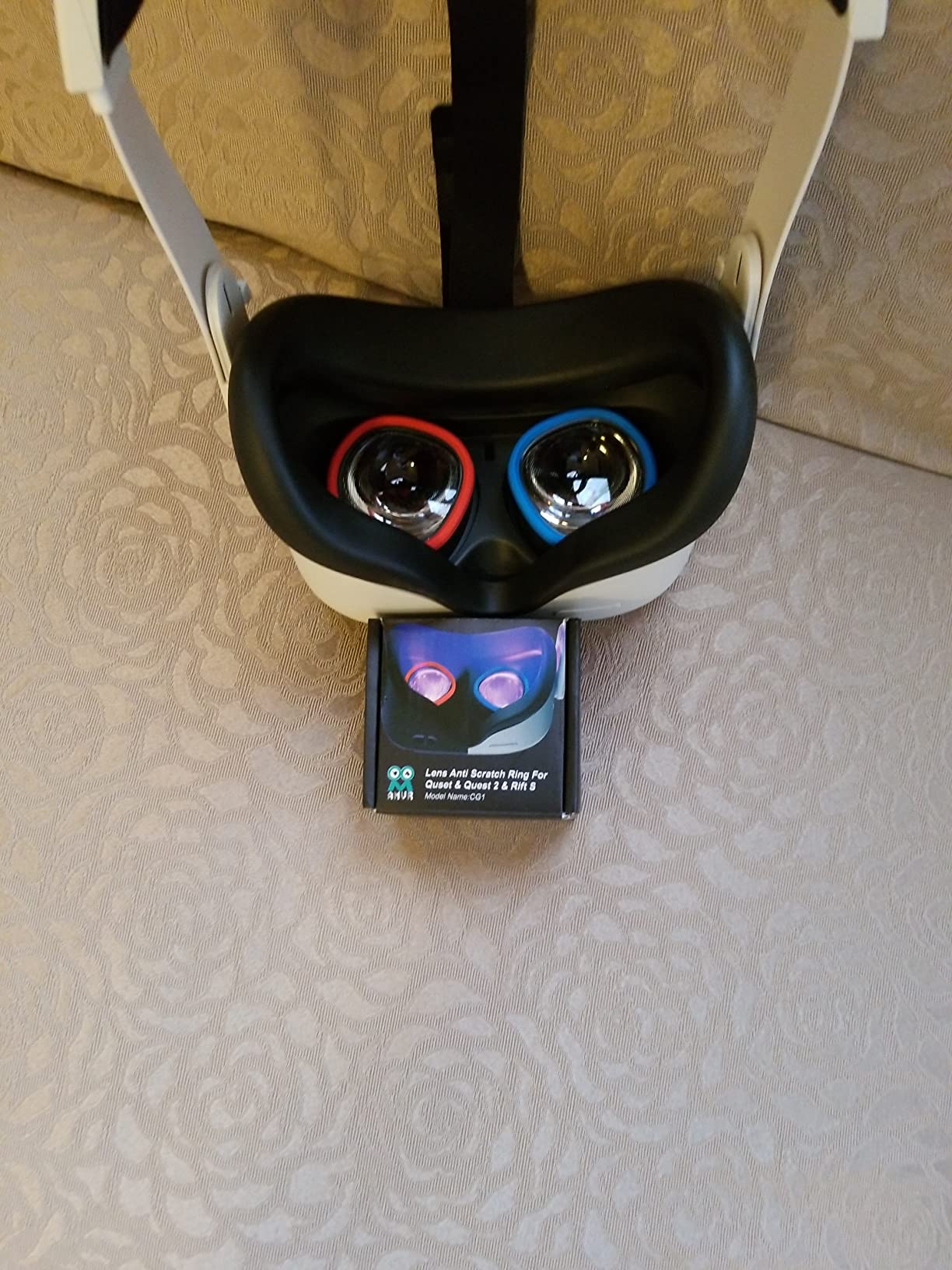 AMVR Glasses Spacer Compatible with Oculus Quest 3S/Quest 2/Rift S Accessories, Soft Silicone Anti-Scratch Ring, Protect VR Lens and Prescription Glasses from scratchings (Not Compatible with Quest 3) customer photo 1