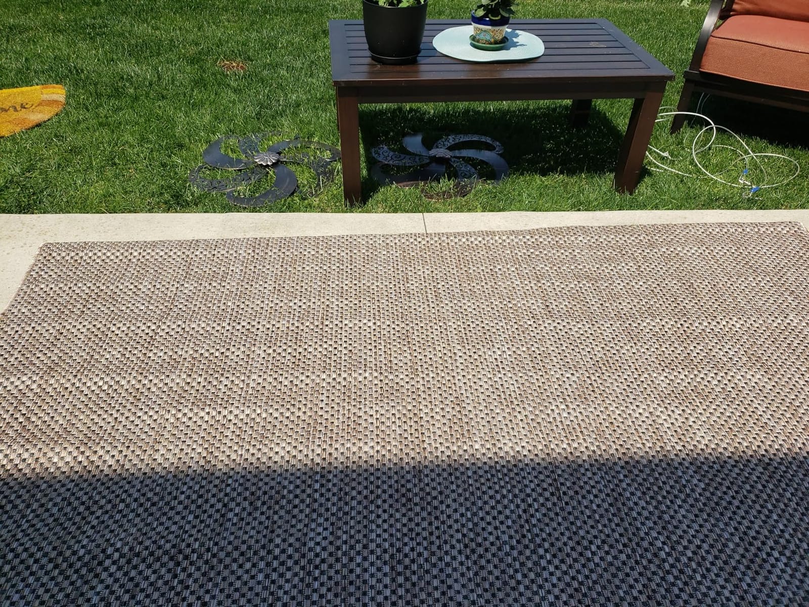 SAFAVIEH Washable Rug Outdoor Courtyard Collection - 8' x 10', Natural & Cream, Non-Shedding & Easy Cleaning, Ideal for Patio, Backyard, Mudroom, Dining Space (CY8521-03012) customer photo 2