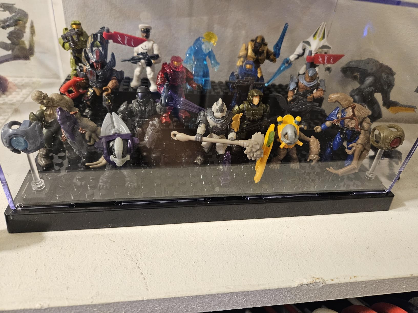 Minifigure Display Case for LEGO, 3-Tier Acrylic Dustproof, Black | Acrylic, Dustproof, 3 Removable Tiered Steps, Holds 35 Minifigures, Stackable, Desk Display, Gift for Collectors, Black customer photo 1