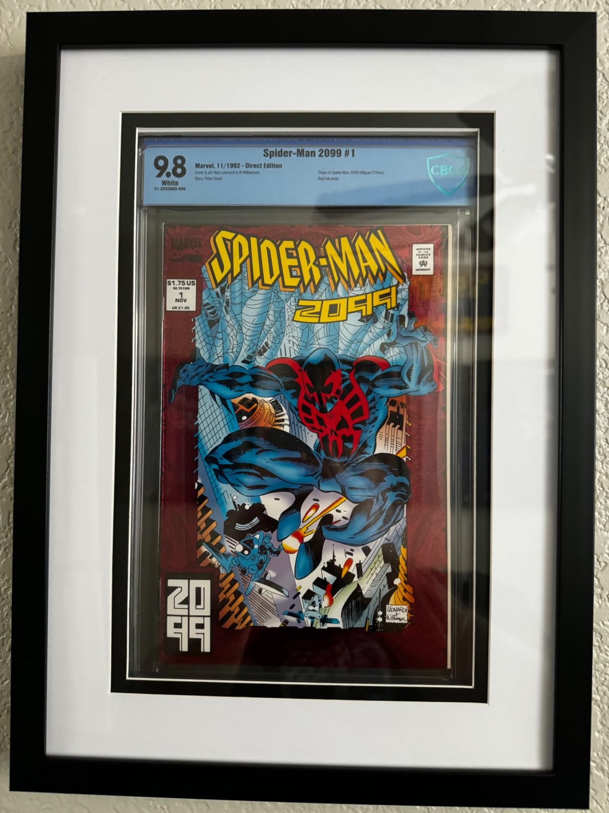 Graded Comic Book Frame, Black and White Acid-Free Mat Board, Includes UV Protected Poly Facing customer photo 2