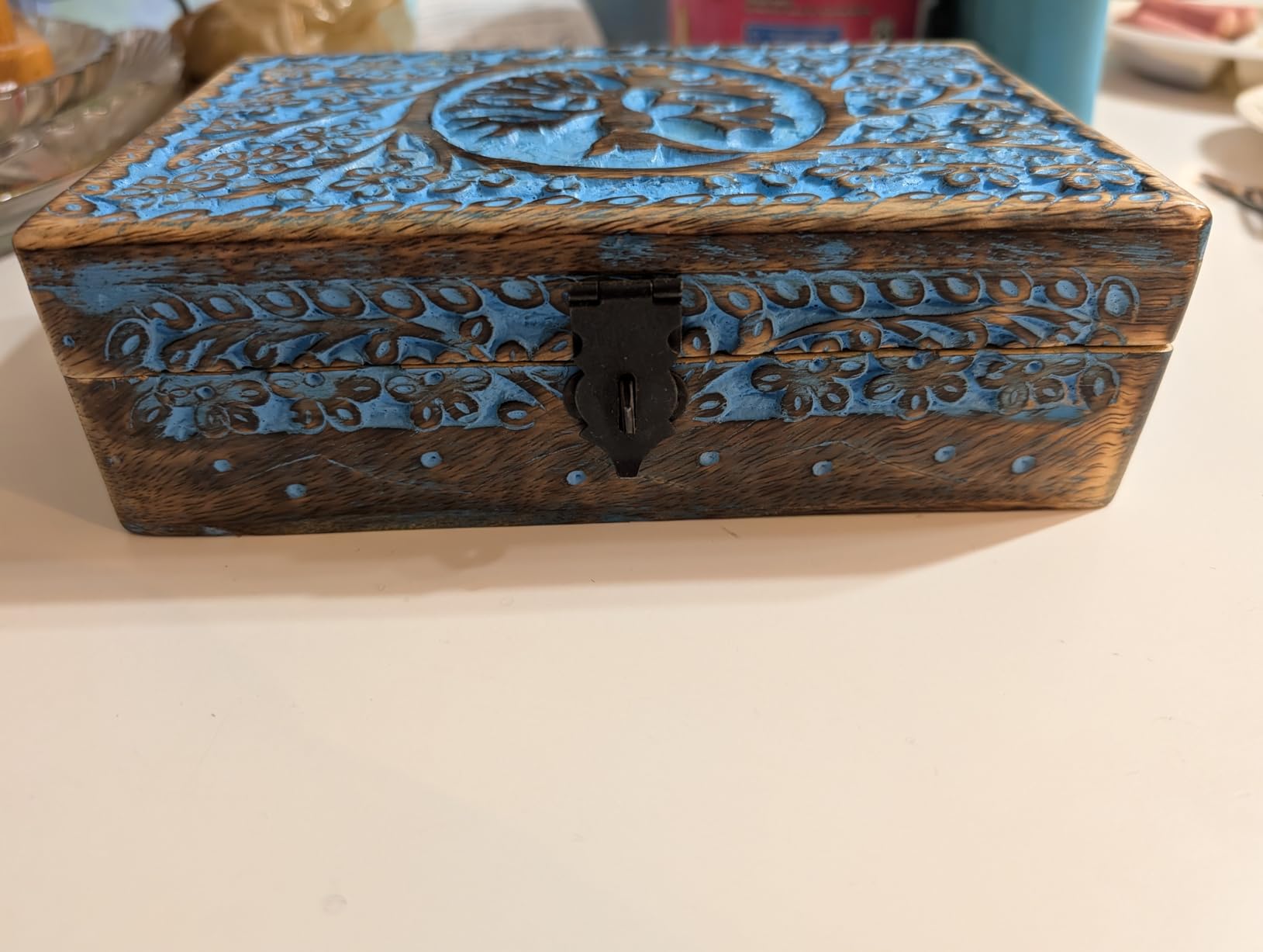Wooden Jewelry Box, Tarot Box, Celestial Home Decor, Witch Box, Tree of Life, Trinket Box customer photo 1