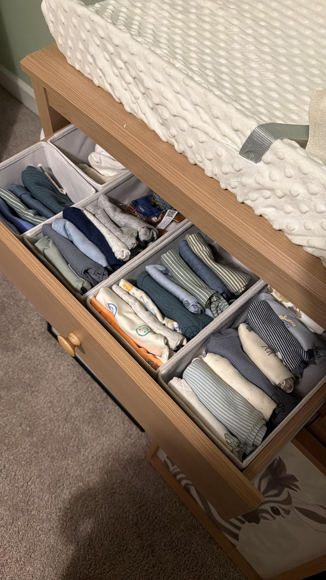 Storkcraft Alpine 2 Drawer Changing Table Chest (White) - Attached Changing Table Topper Fits Any Standard-Size Baby Changing Pad, 2 Drawers, 2 Shelves for Extra Nursery Storage, Easy to Assemble customer photo 2