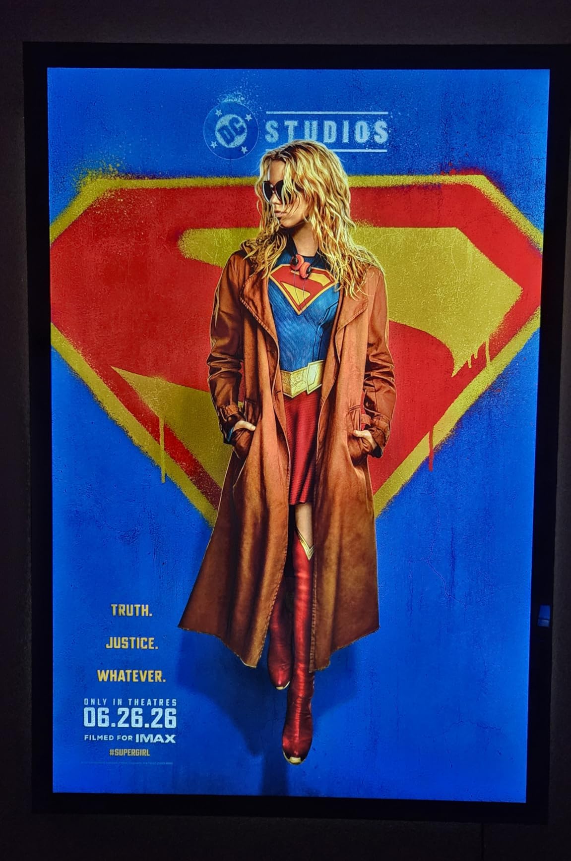 27x40 LED Movie Poster Frame, Magnetic Backlit Light Box, Black Aluminum Profile customer photo 1