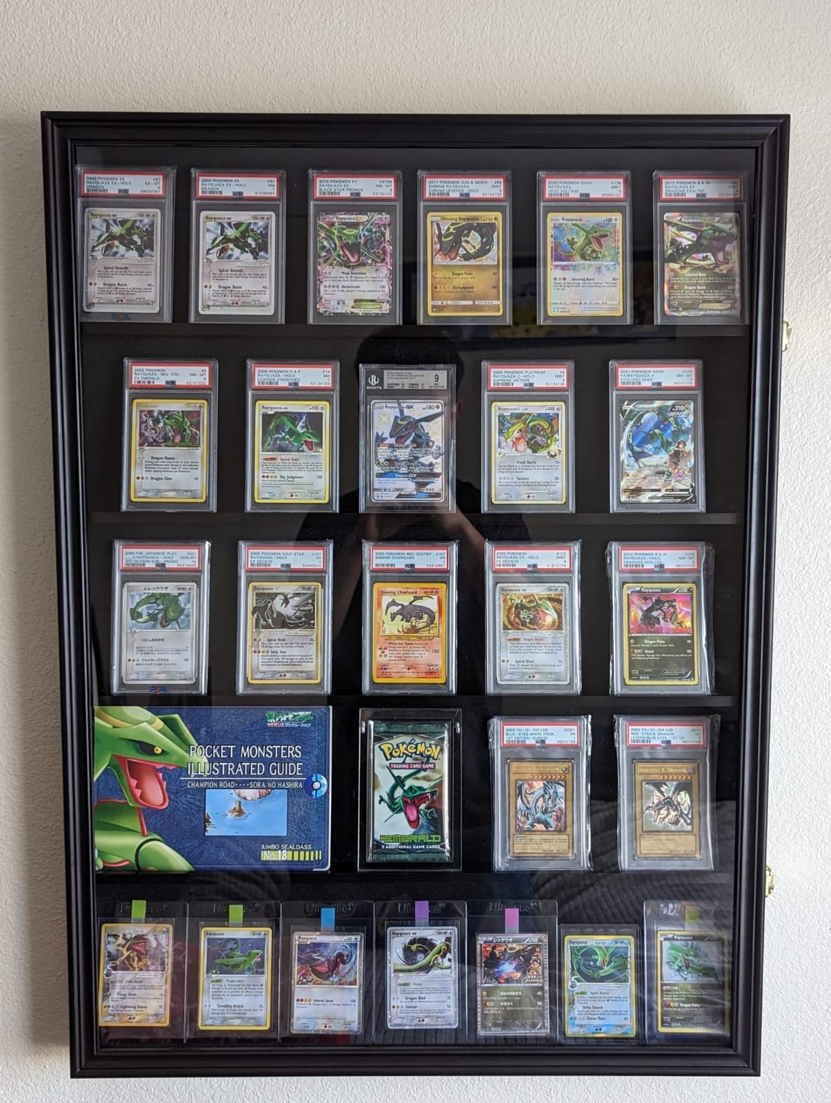 DisplayGifts PRO-Collector's 35 Graded Sports Card Display Case, for Football, Baseball, Basketball, Hockey Cards - 98% UV Protection (Vertical-Black Finish) customer photo 1
