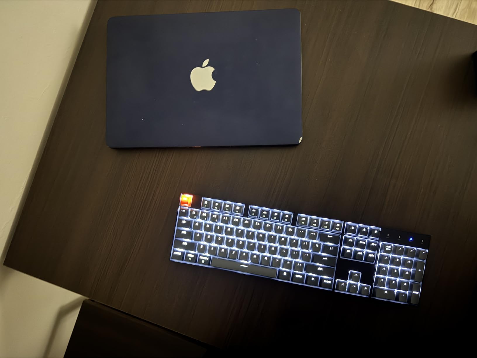 Keychron K10 Full Size 104 Keys Bluetooth Wireless Mechanical Gaming Keyboard for Mac Windows with Keychron Super Brown Switch, Multitasking/White LED Backlight/USB C Wired Computer Keyboard customer photo 2