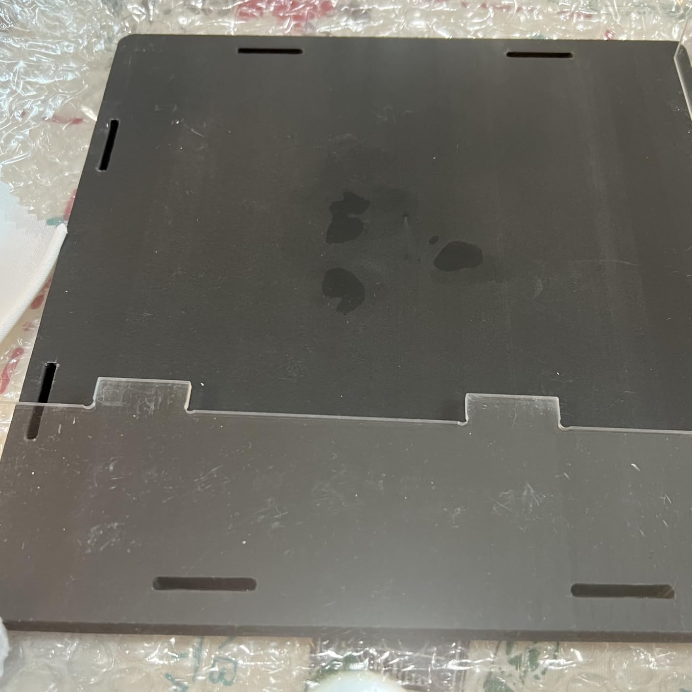 3mm Clear Acrylic Display Case for Lego 75375 Millennium Falcon 75447 21366 | Thickened Transparent Box for 75426 Sea Otters Razor Crest 11375 Ferrari F2004 21319 Collectibles Black Inside 13.8x9.8x5.9in customer photo 2