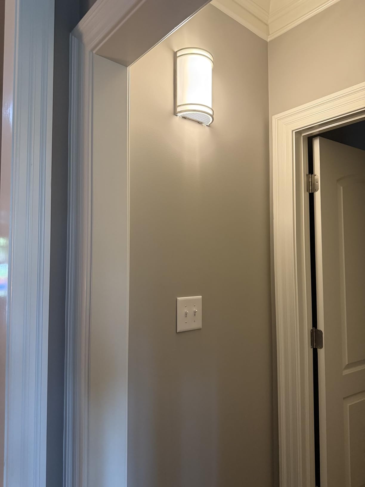 ASD Indoor LED Wall Sconce Lights - 10 Inch 15W Brushed Nickel Modern LED Wall Sconces Hardwired - ETL Dimmable 3000K 4000K 5000K Adjustable Sconce Light Fixture for Bedroom, Hallway customer photo 2