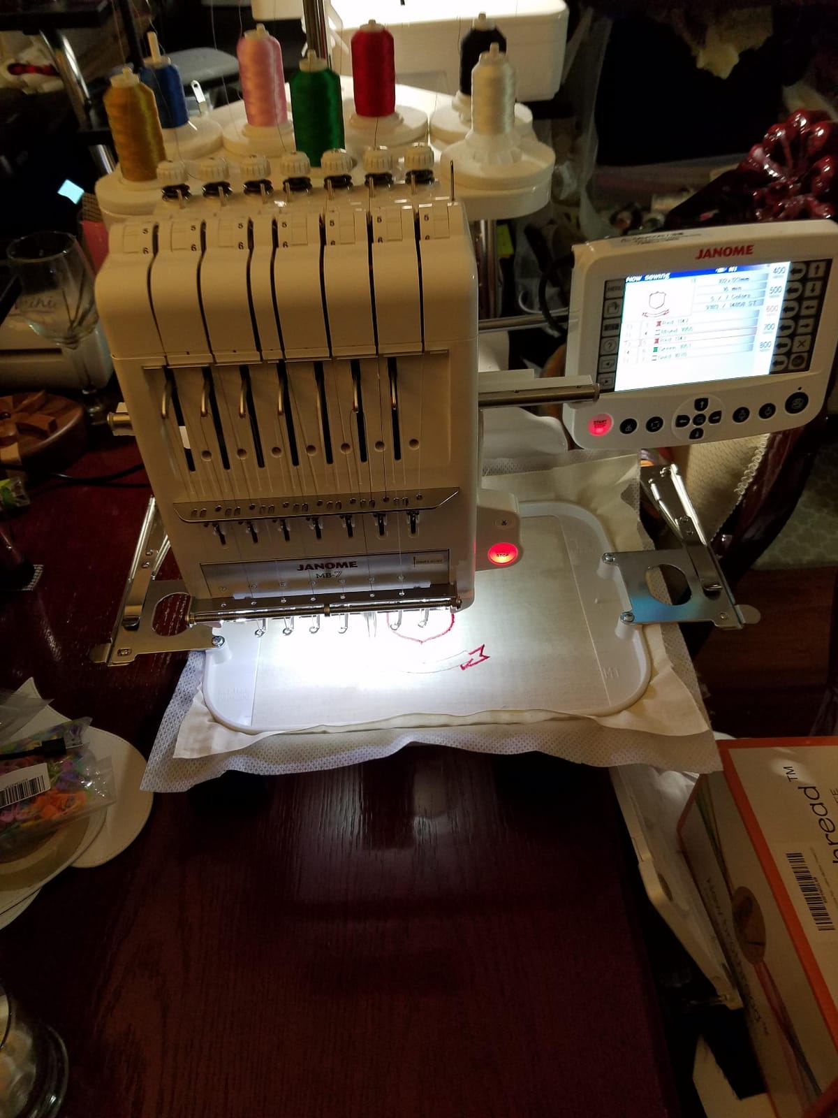 Janome MB7 Heavy Duty Computerized Multi Needle Embroidery Machine with 5.7