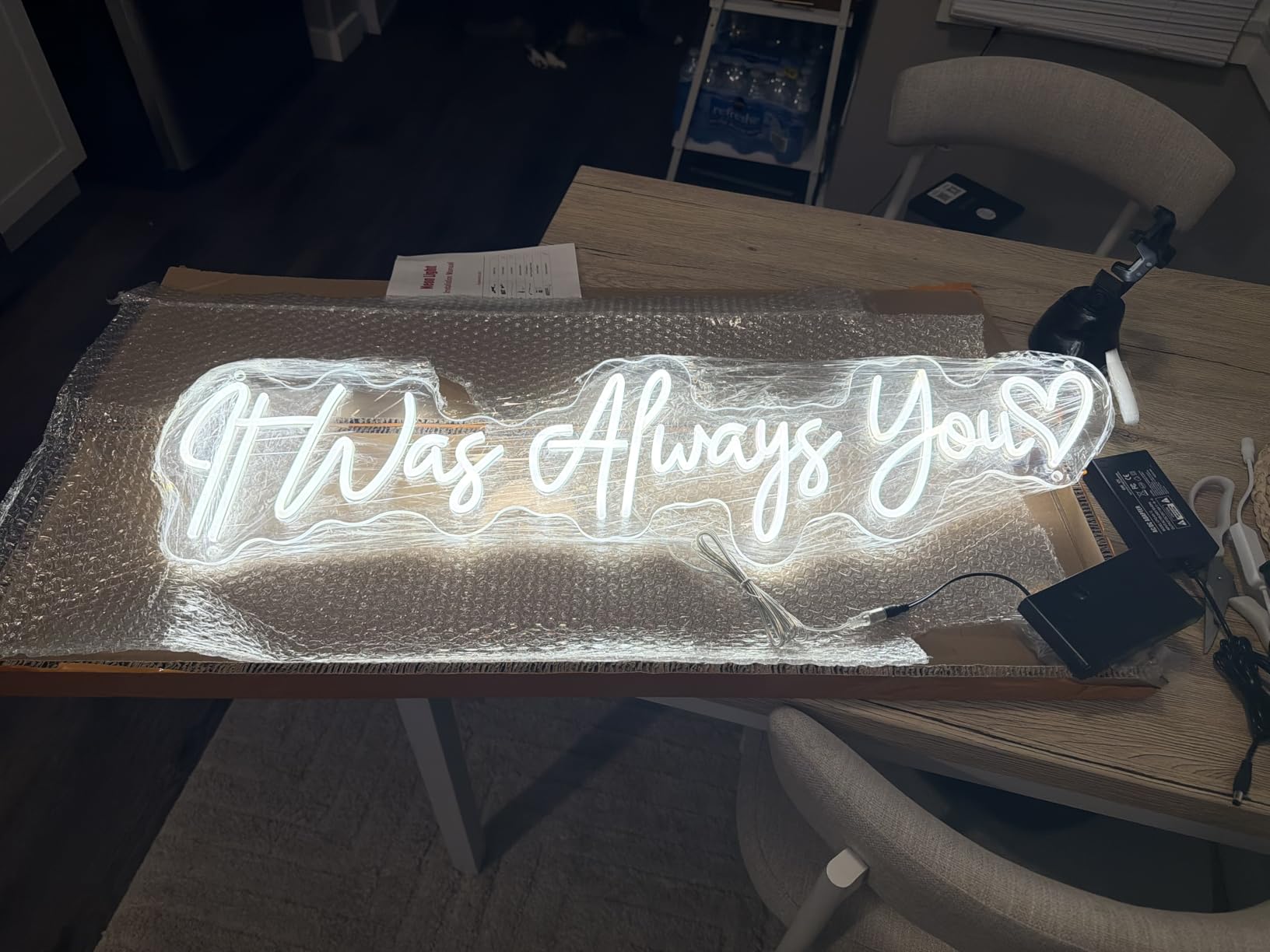 Custom Logo Neon Sign - Personalized LED Business Logo with UV Printing, Customized LED Neon Light Up Sign for Home Bar Salon Shops Nails Beauty Company Logo Office Wall customer photo 1