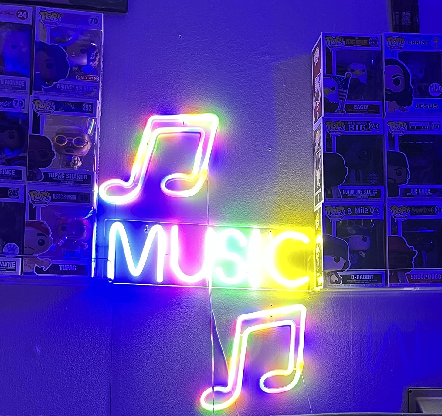 Lucunstar Gym Neon Sign Barbell Pink Neon Signs LED Dumbbell Shaped Light Up Gym Wall Stickers for Fitness Club Decor LED Sign Sports Gifts for Teen Girls Teen Sports Room Game Room Decor customer photo 1