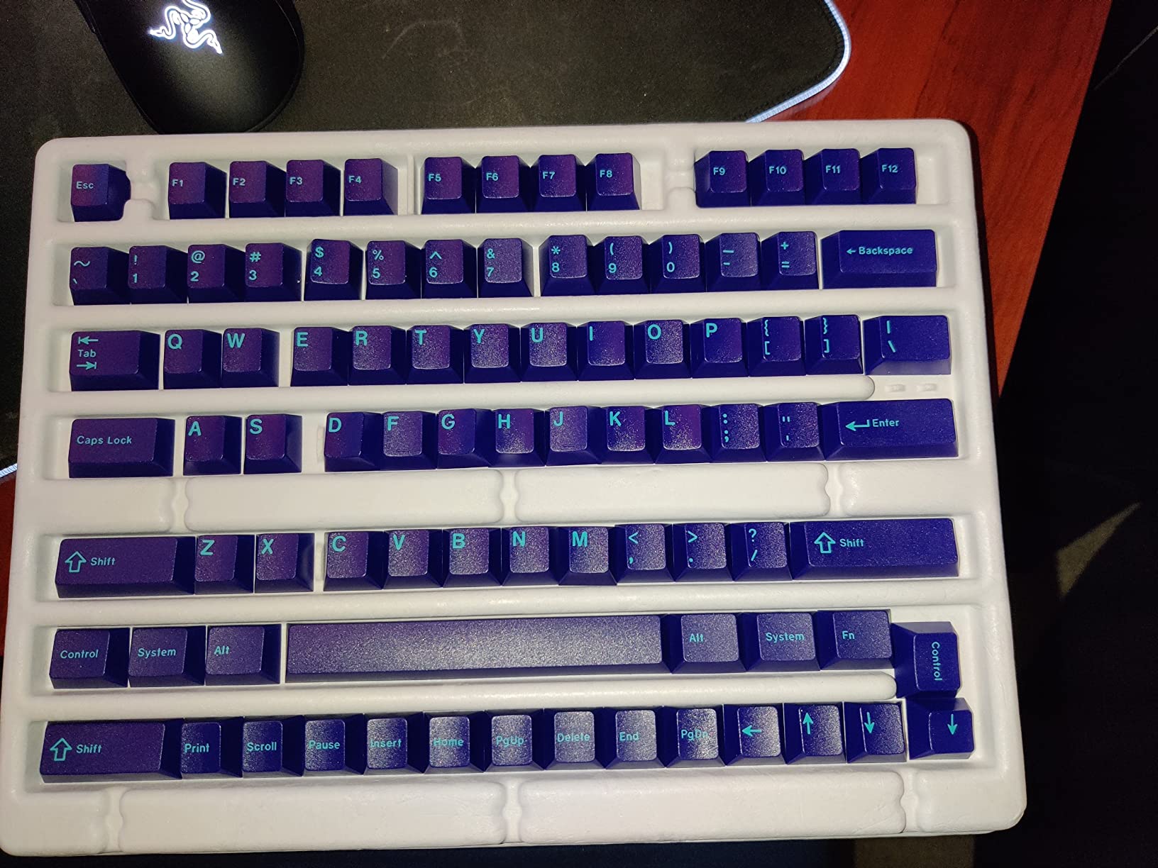 Drop + MiTo GMK Laser Custom Mechanical Keyboard Keycap Set - 120-keys, Doubleshot, Cherry Profile, for 60%, 65%, and TKL Layouts, etc. (Synthwave) customer photo 1