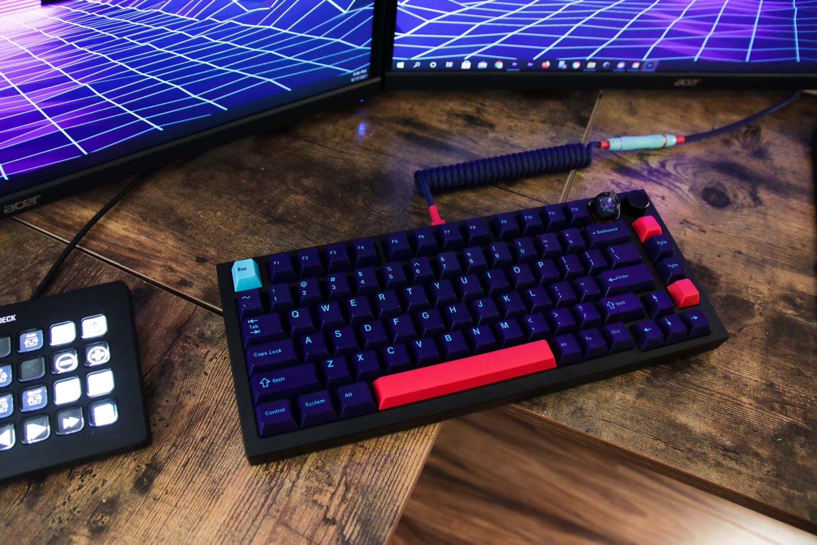 Drop + MiTo GMK Laser Custom Mechanical Keyboard Keycap Set - 120-keys, Doubleshot, Cherry Profile, for 60%, 65%, and TKL Layouts, etc. (Synthwave) customer photo 2