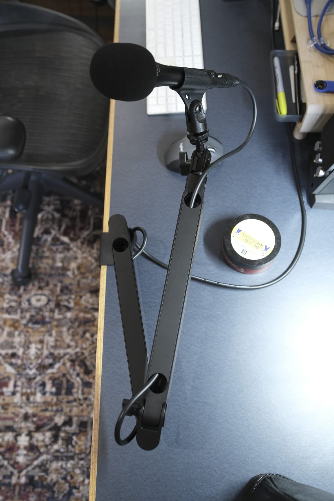 Wave Mic Arm Low Profile Microphone Boom Arm | Sits below shoulder line, 360-degree rotation, Magnetic cable channels, All-metal build, Fully adjustable mount customer photo 2