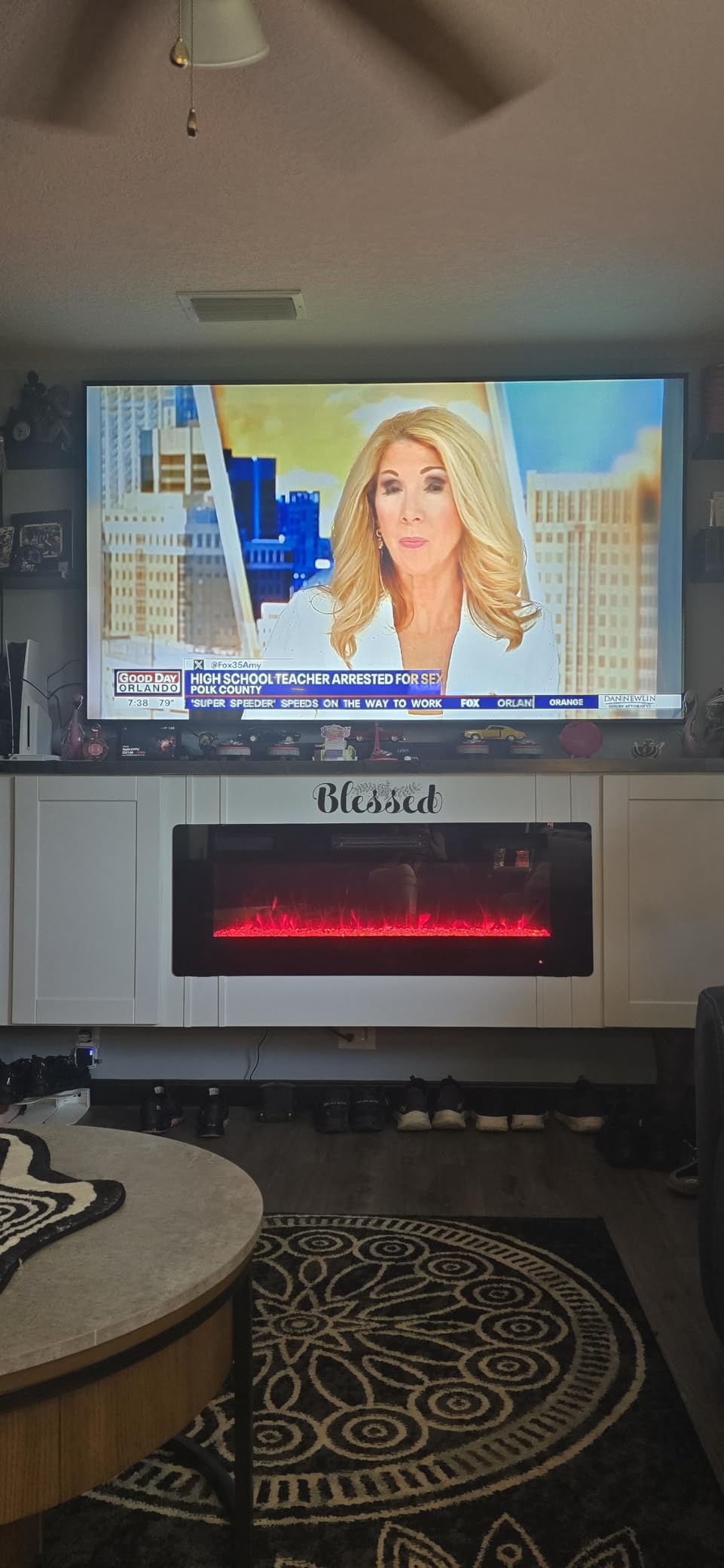 Electactic 36 Inch Electric Fireplace Insert Ultra-Thin - Recessed & Wall-Mounted Fireplace Heater with Thermostat, Adjustable Flame, Remote Control - Linear with Timer, Touch Screen, 750/1500W customer photo 1