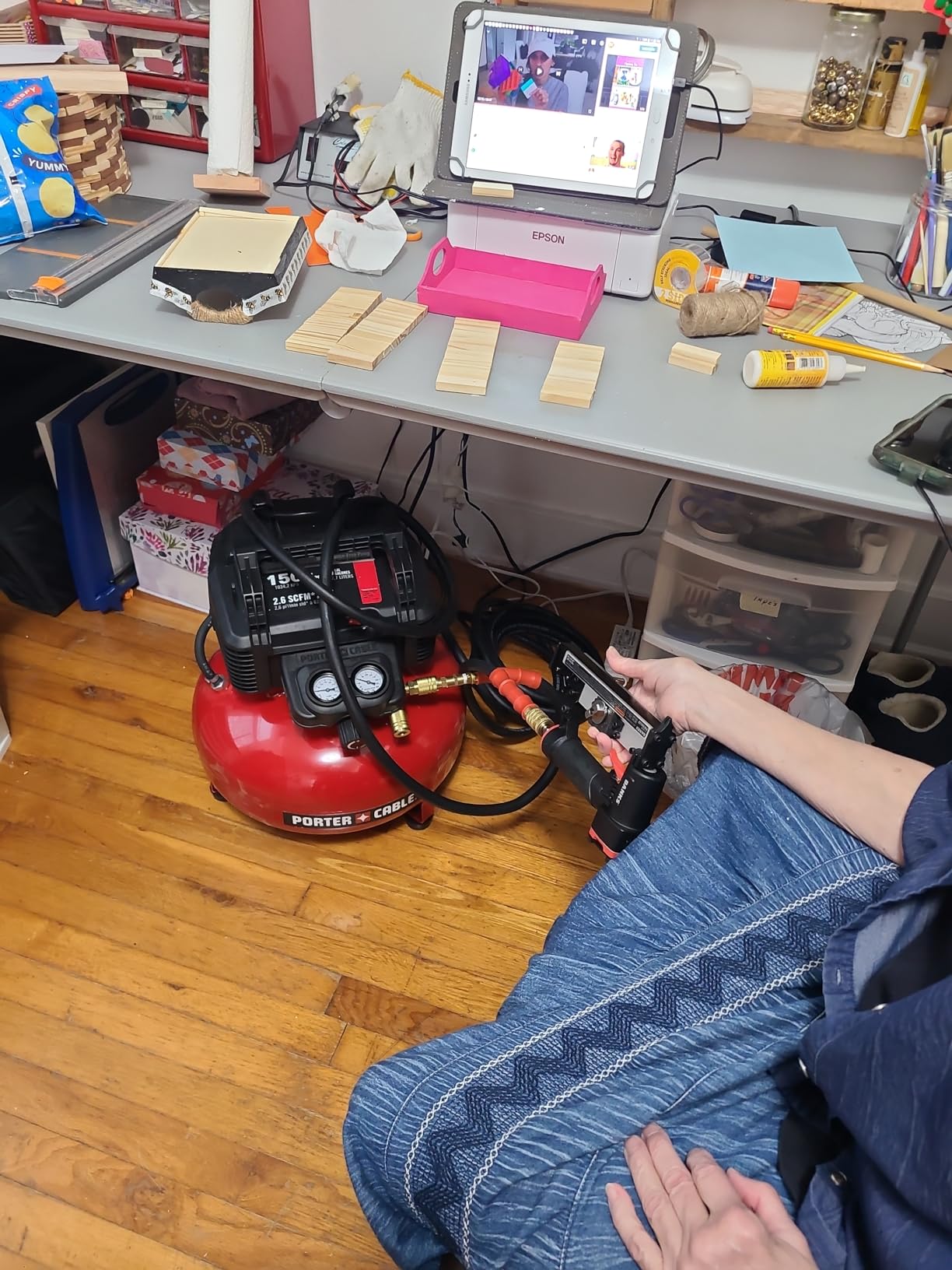 PORTER-CABLE Portable Pancake Air Compressor PXCM2002.COM | 6 Gallon, 150 Max PSI customer photo 1
