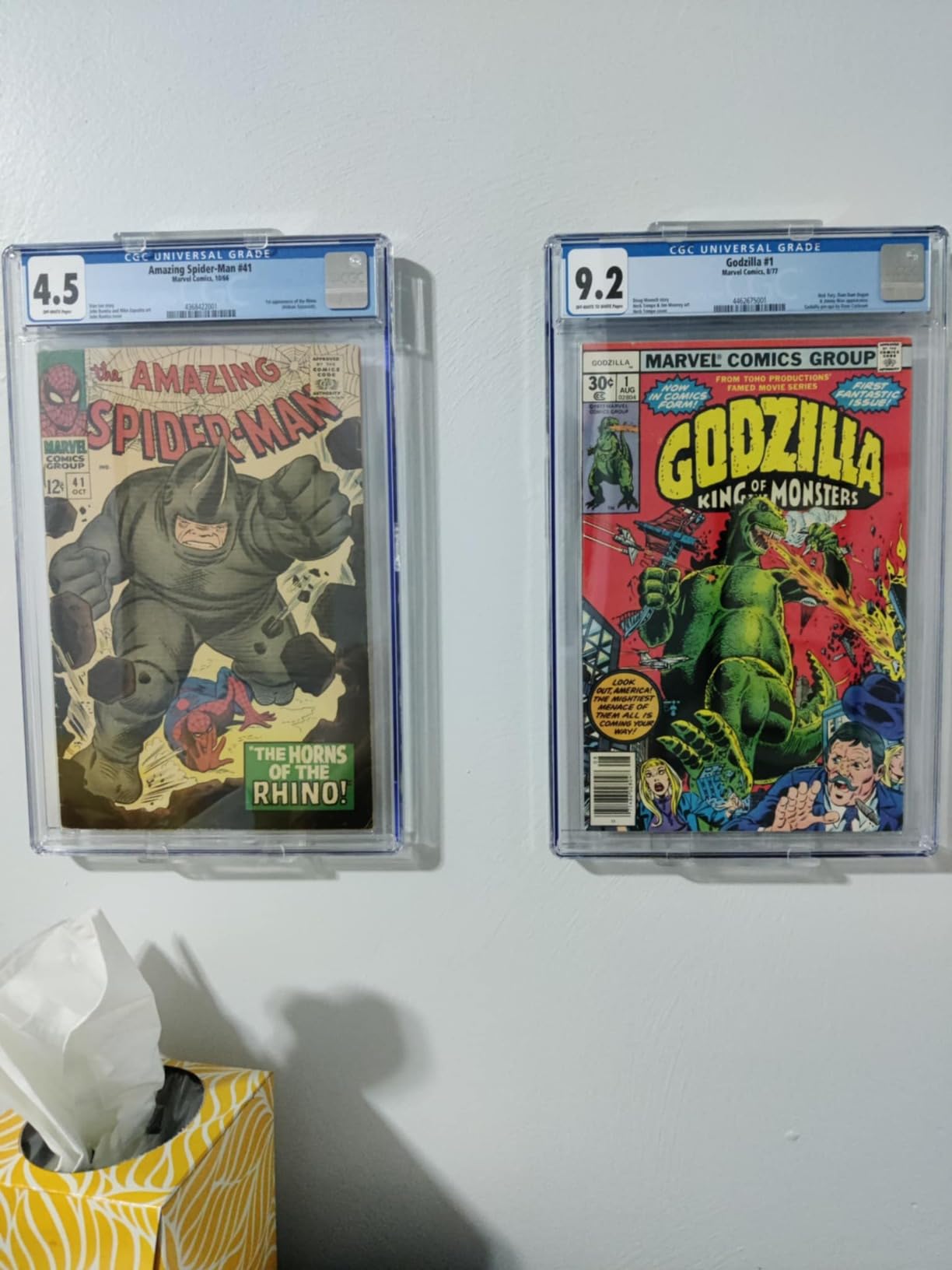 SlabGrabs-Standard Fit 10-Piece Comic Wall Mount (Holds 5 Slabs), Active-Grip Security Lock, Heavy Duty Crystal-Clear Floating Display for PSA, CBCS & Pre-2024 CGC Cases - Not for Thick Slabs customer photo 2