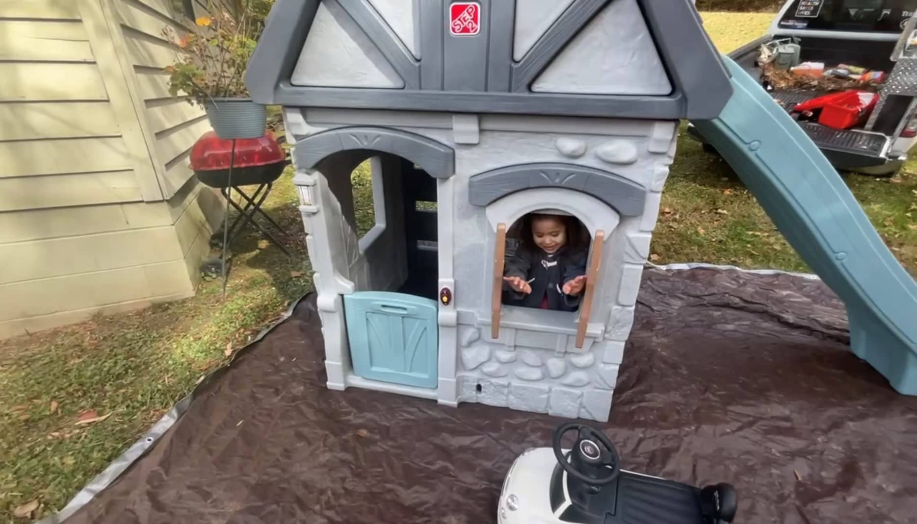 Step2 Enchanting Adventures 2-Story Kids Playhouse, Outdoor Playhouse with Kitchenette & Slide, Rock Climbing Wall, Made of Durable Plastic, For Toddlers 4-8 Years Old customer photo 2
