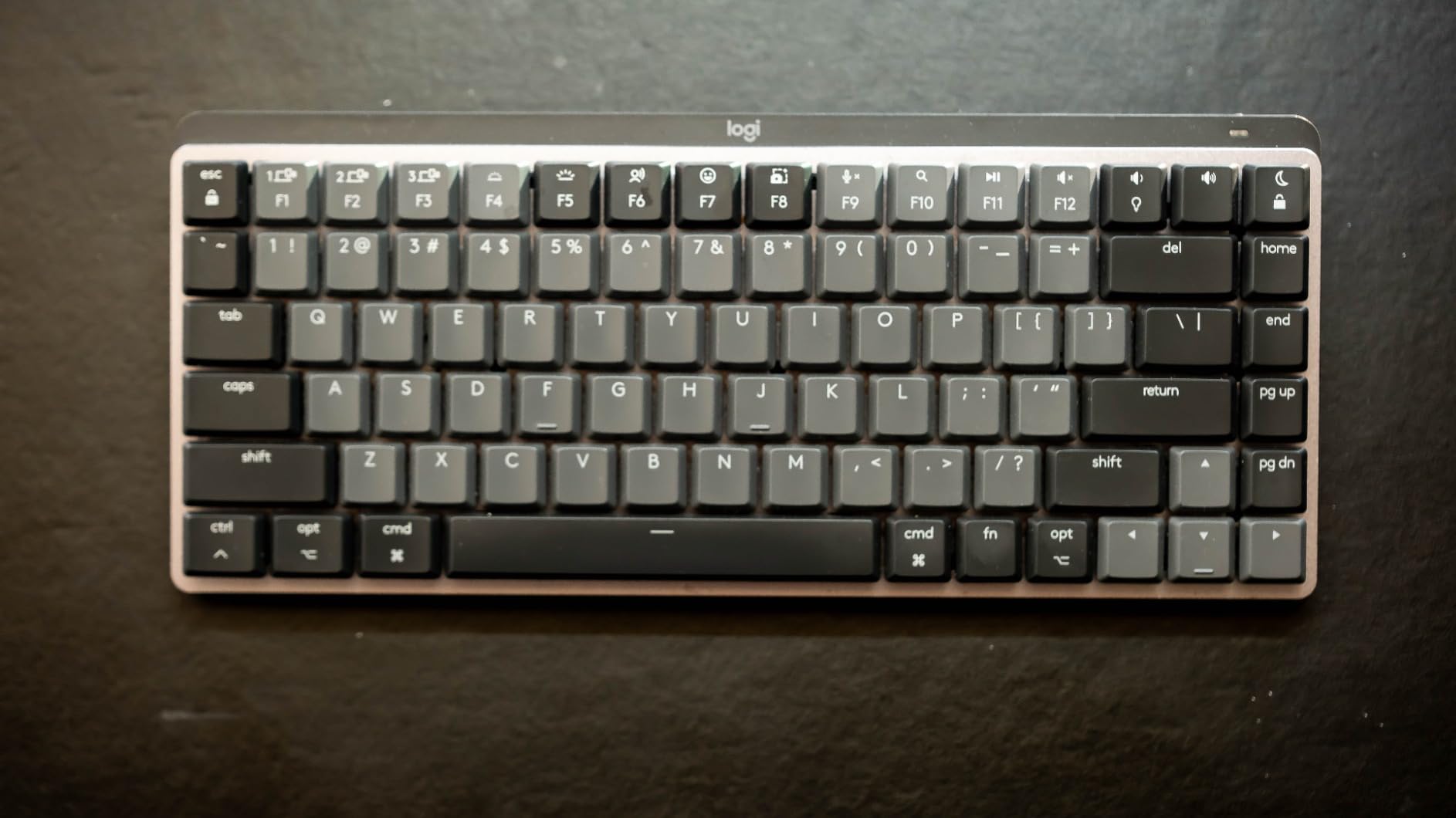 Logitech MX Mechanical Mini Mac Wireless Keyboard Low-Profile - Space Grey | Tactile quiet mechanical switches, Smart backlit keys, Bluetooth pairs with 3 devices, USB-C rechargeable, 15 days customer photo 2