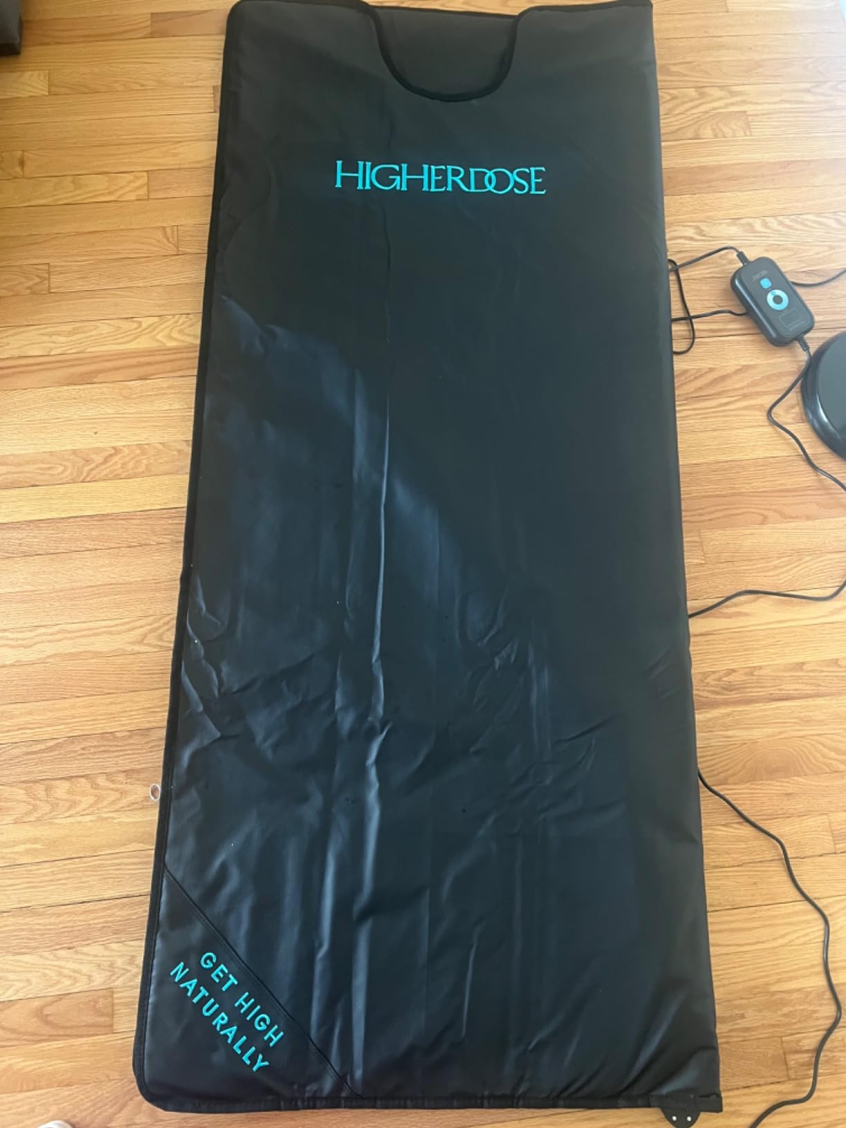 HigherDOSE Infrared Sauna Blanket with Low EMF for Personal Sauna at Home | Supports Full Body Detox, Muscle Recovery & Glowing Skin, Low EMF, 9 Temp Levels, Portable Home Sauna Spa Experience customer photo 2