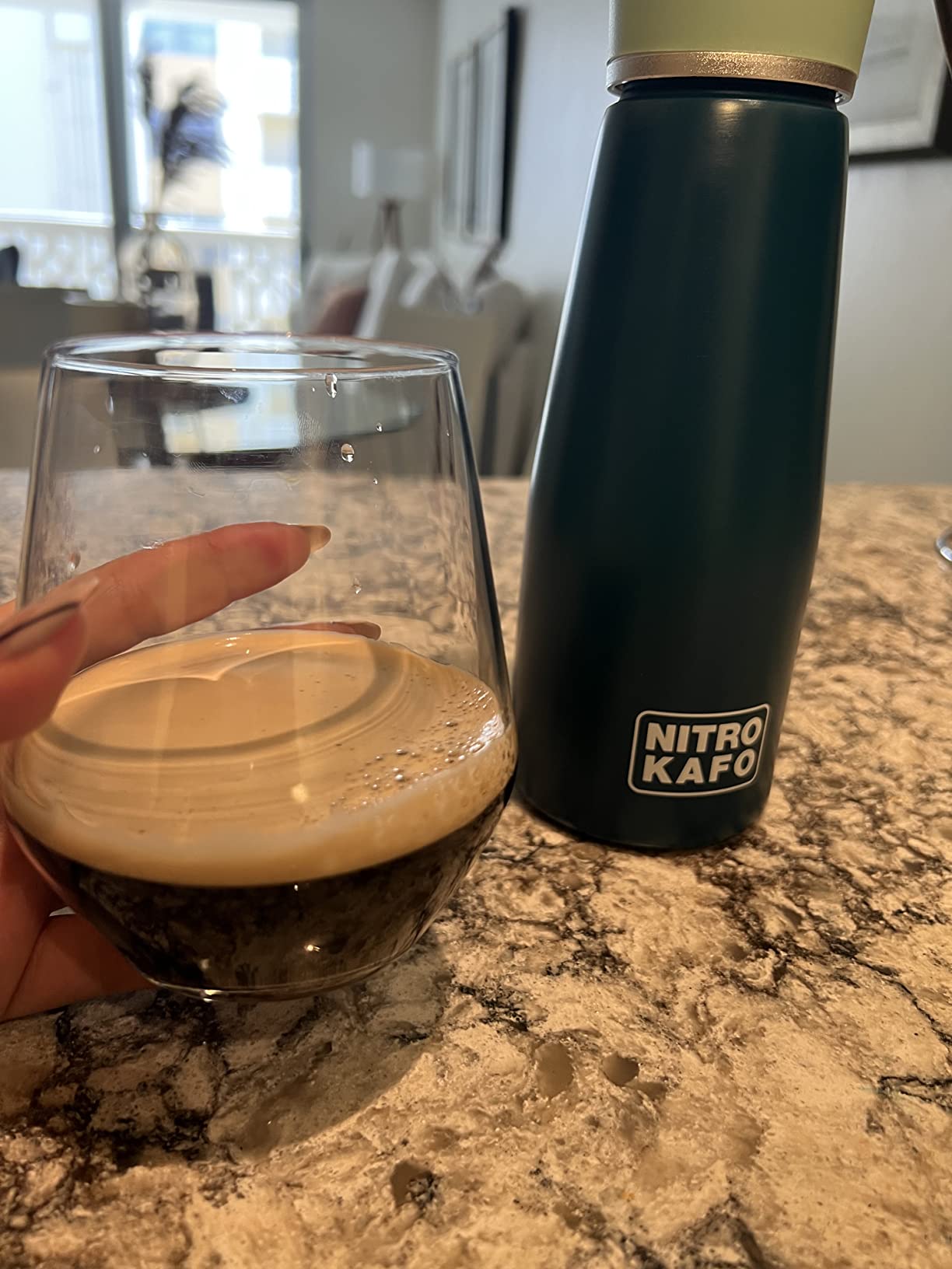 0.5L Nitro Coffee Maker, Aluminum Nitro Cold Brew Coffee Maker with Special Nitro Diffuser Nozzle & Cold Brew Maker for Making Nitro Cold Brew, 1 Pint/0.5L customer photo 2
