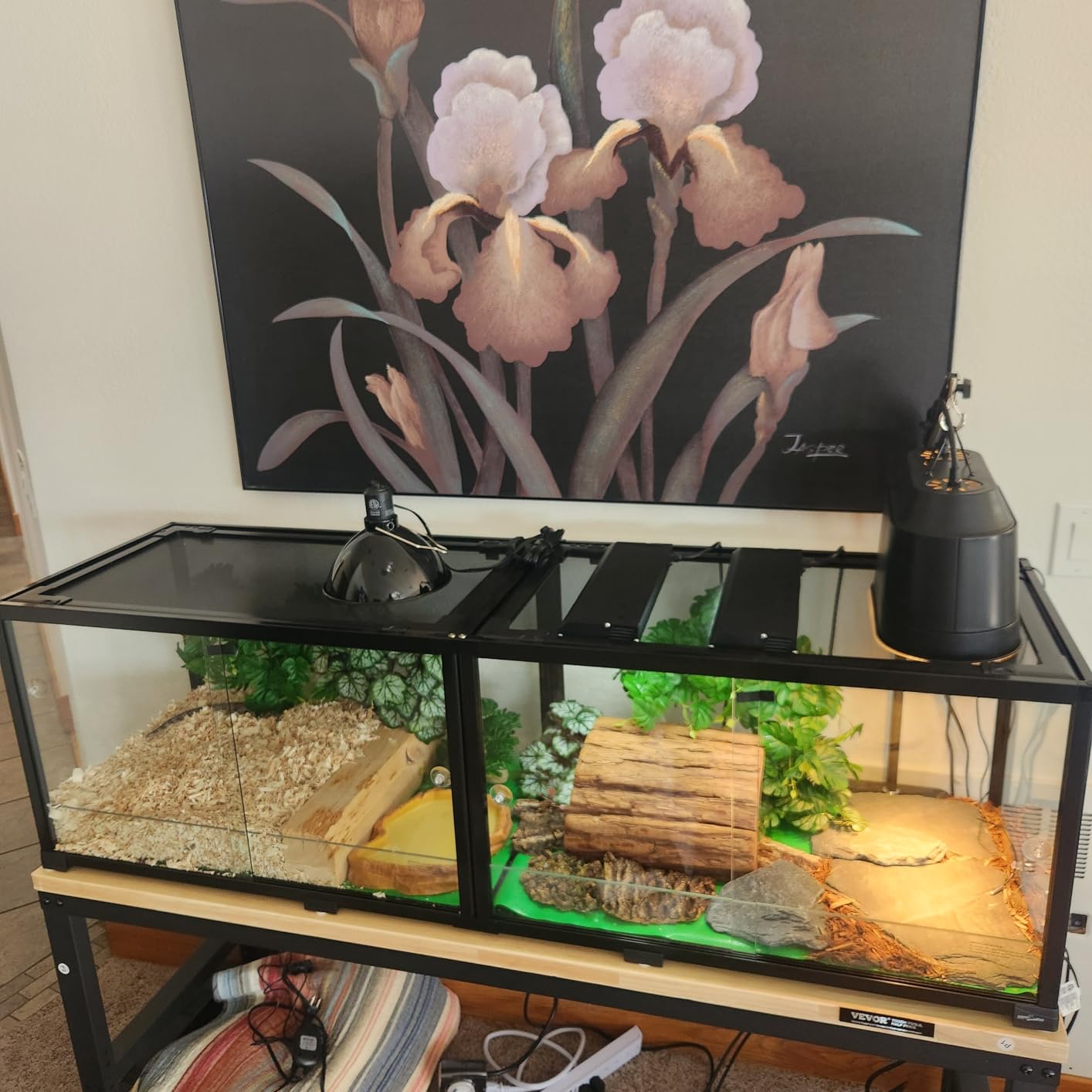 REPTIZOO 15 Gallon Full Glass Reptile Terrarium 12