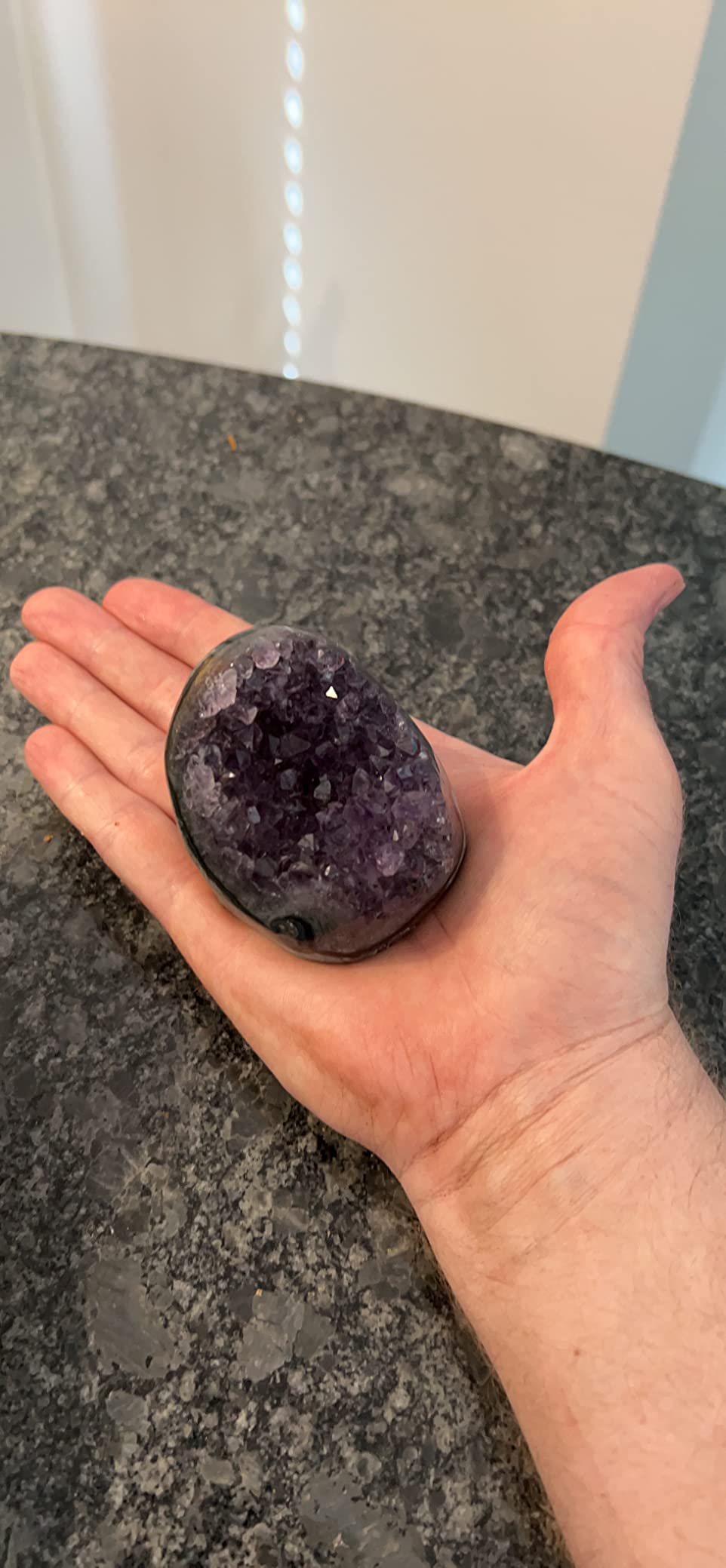 Natural Deep Purple Amethyst Crystal Geode from Uruguay 0.5-1 lb, A Grade Amethyst Cluster, Premium Gift Box for Collectors Reiki Healing Positive Energy customer photo 2