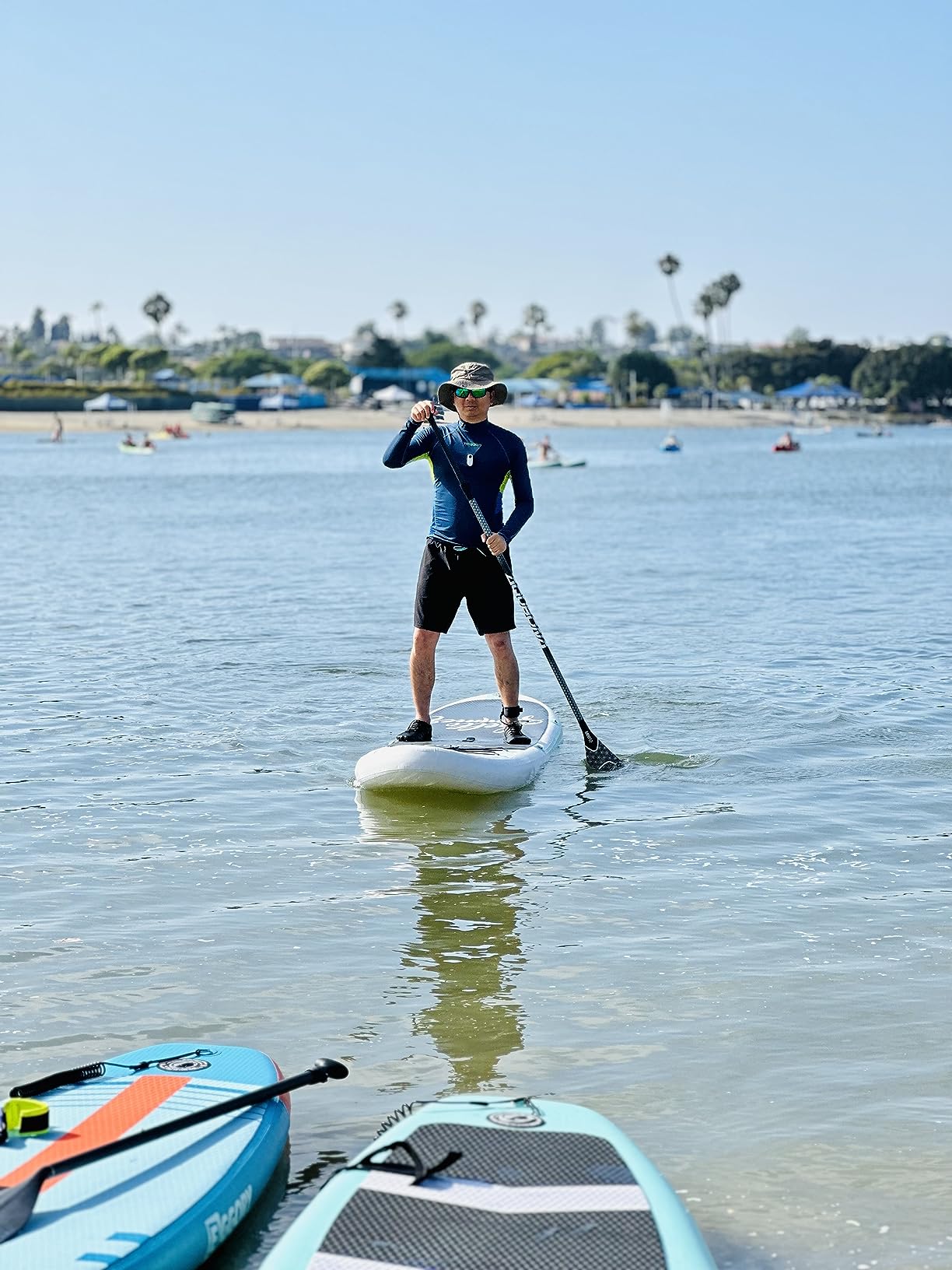 AQUBONA SUP Paddle - 3 Pieces 100% Carbon Fiber Adjustable Stand Up Paddle Board Paddle, Portable Durable Floating Paddle Board customer photo 1