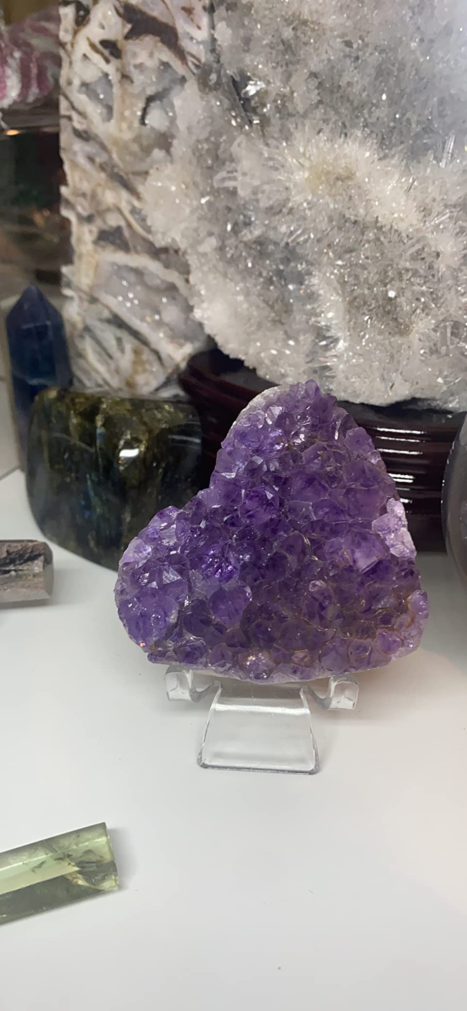 Jetec 40 Pcs Small Rock Display Stand, Acrylic Crystal Stands for Display | Rock Holder, Clear Pedestal Holders for Crystal, Stones, Mineral, Agate, Coral customer photo 1