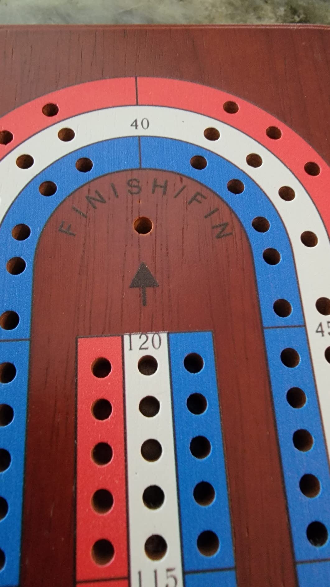 Cribbage Board Game Set with Large Storage Area, Solid Wood 3 Track Cribbage Board, 9 Metal Pegs, 2 Playing Cards and Instruction. Travel Cribbage Sets for All Ages(Vintage Color). customer photo 2