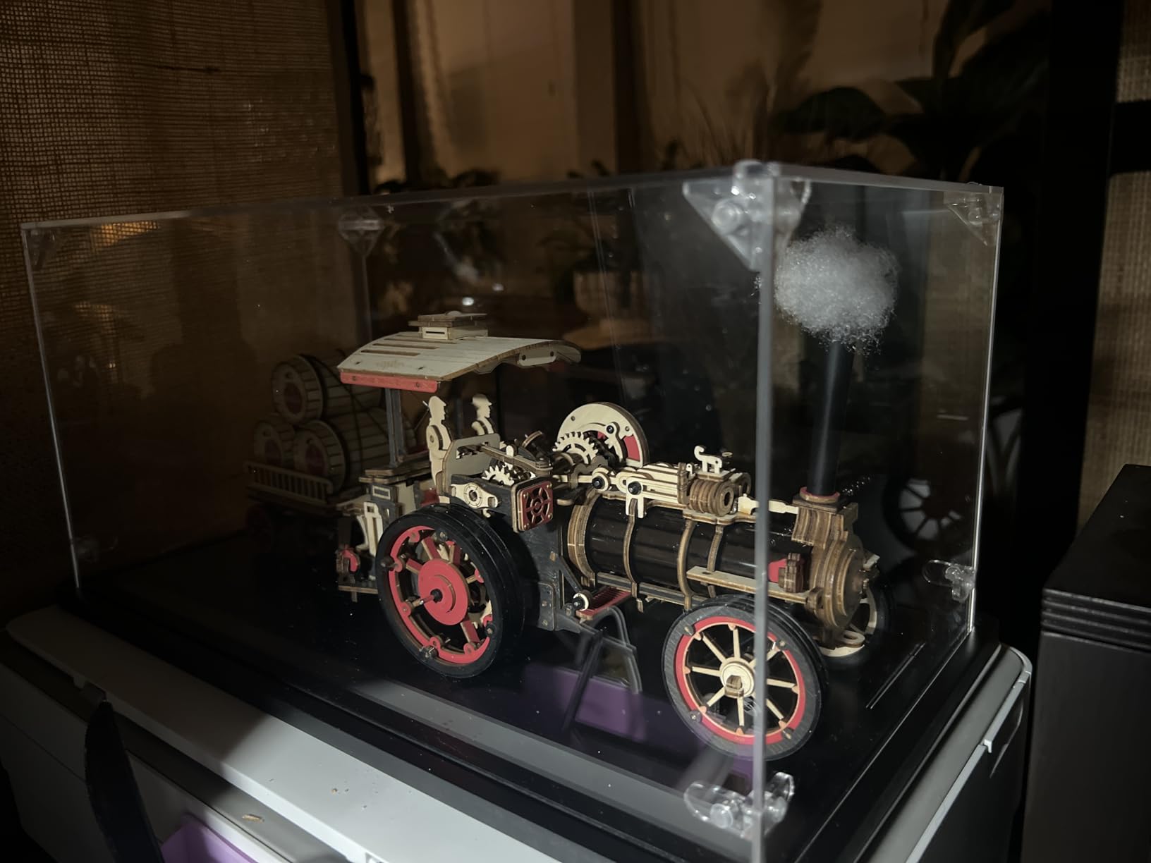 Acrylic Display Case for Lego Cars Diecast Model Cars | 3MM Thick, Solid Wooden Base, Interior 15 x 8 x 7 Inches, Fit for 10295 10300 42123 21317 10290 21328 10282 customer photo 2